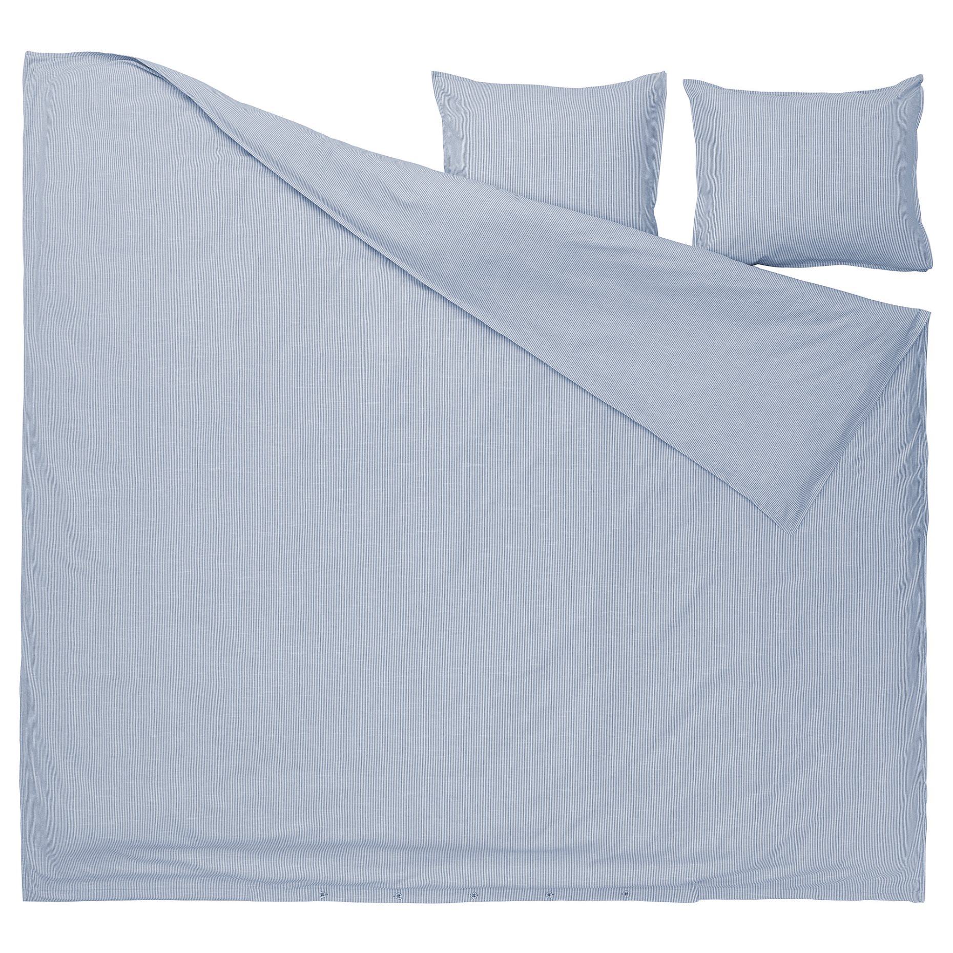 BERGPALM, duvet cover and 2 pillowcases/striped, 240x220/50x60 cm, 805.226.23