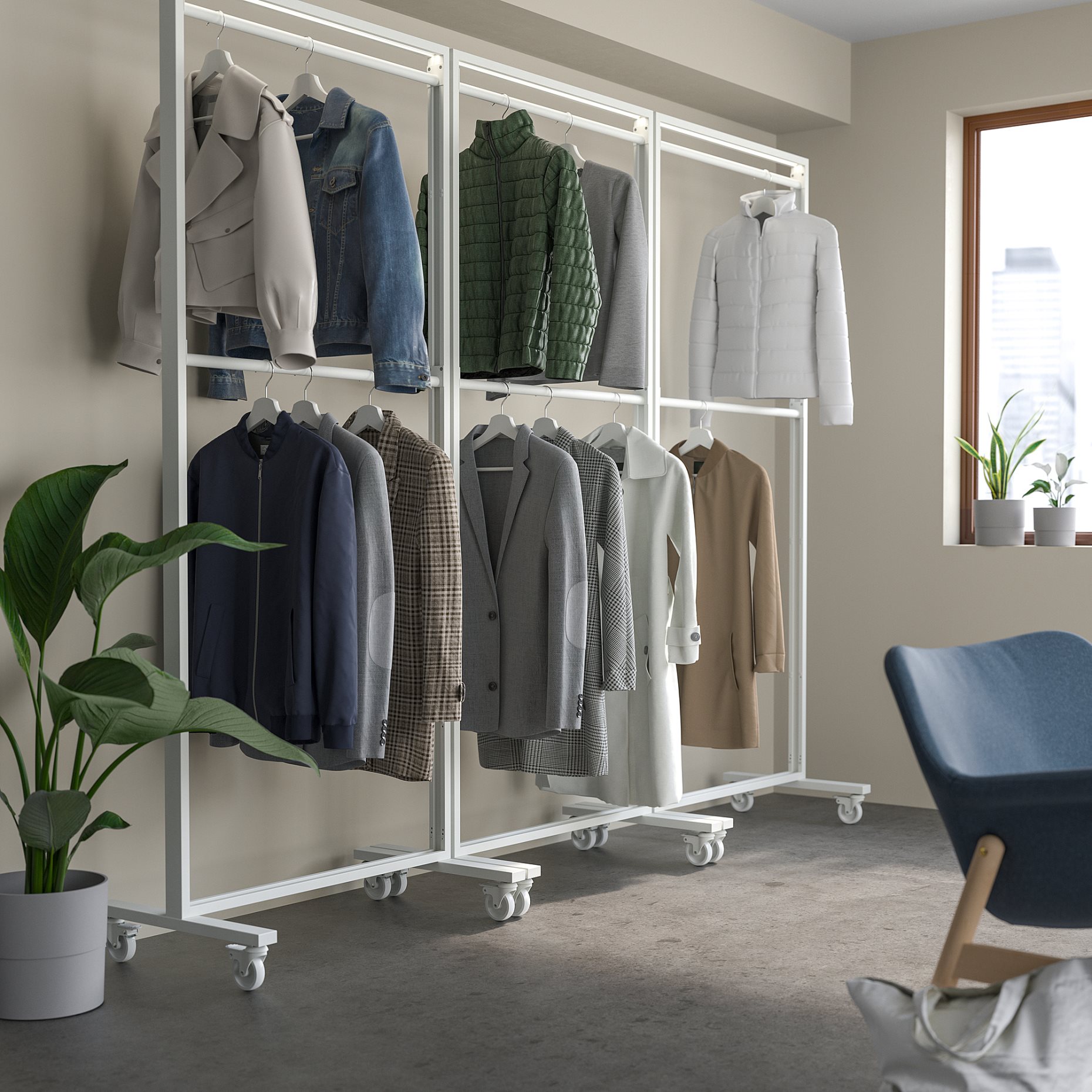 MITTZON, clothes rail for frame with castors, 80 cm, 805.286.39