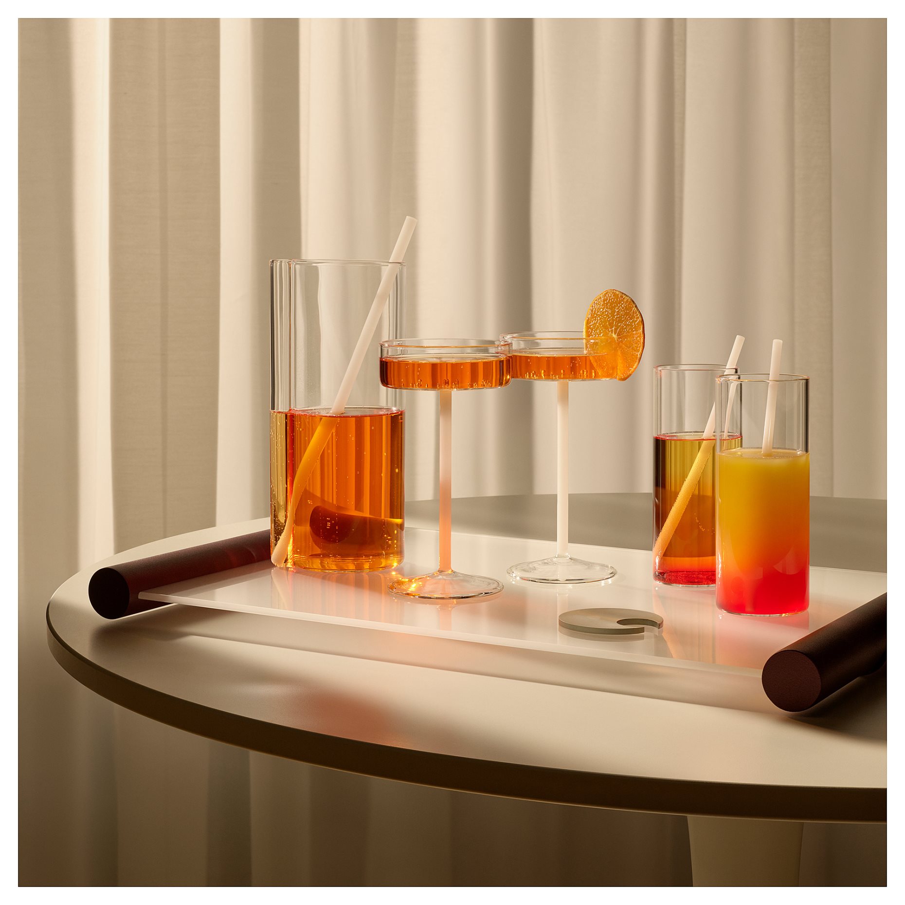 VARMBLIXT, tray/frosted glass, 34x48 cm, 805.300.05