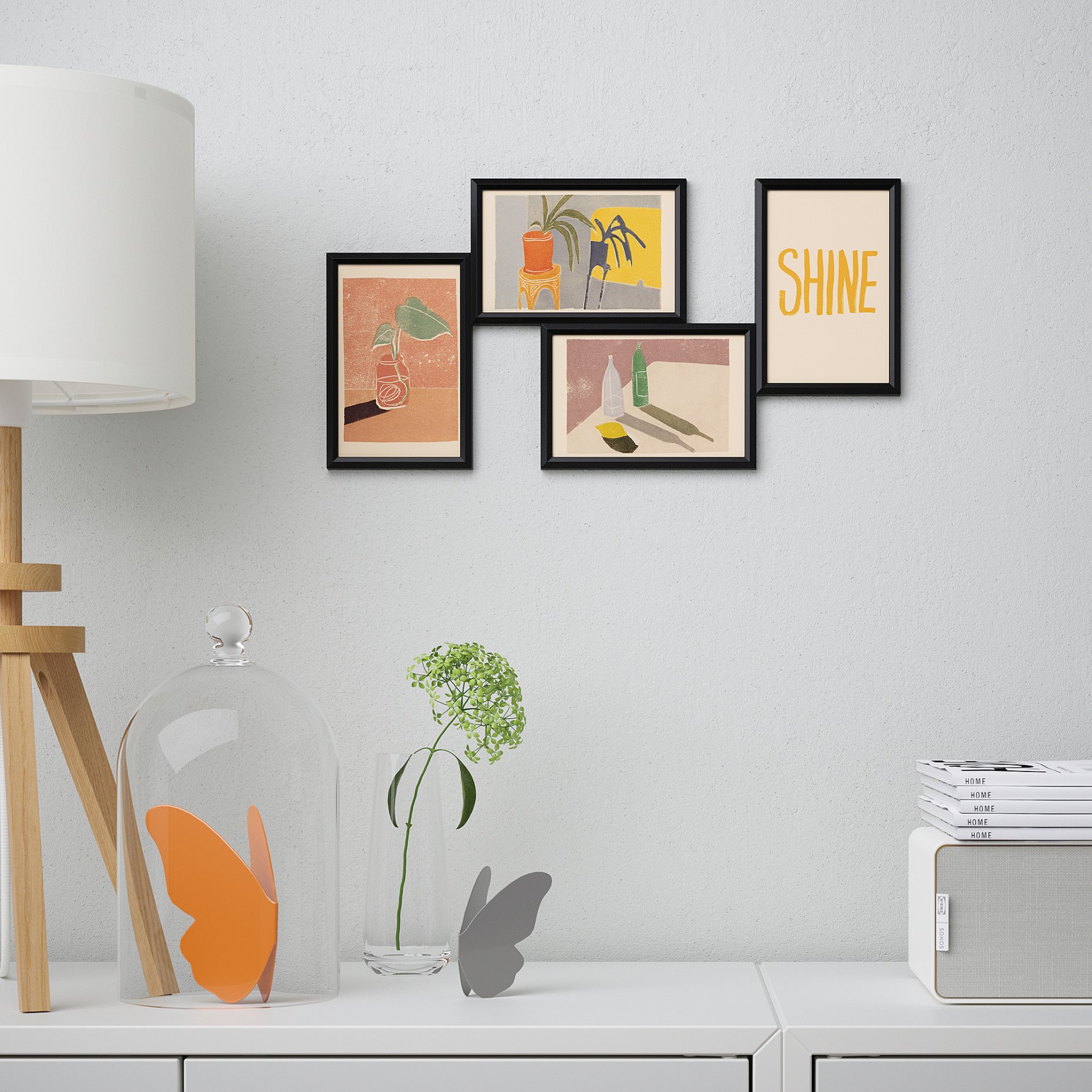 YLLEVAD, καλλιτεχνική κάρτα/Λάμψη, 4 τεμ. 10x15 cm, 805.364.89