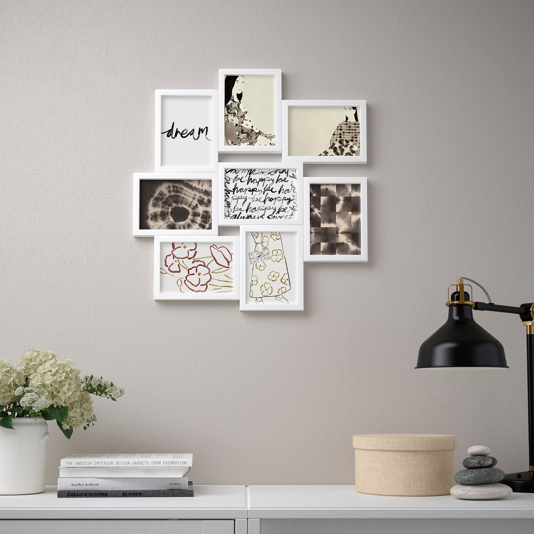 VÄXBO, καλλιτεχνική κάρτα/Γεμάτο λουλούδια, 8 τεμ. 13x18 cm, 805.452.38