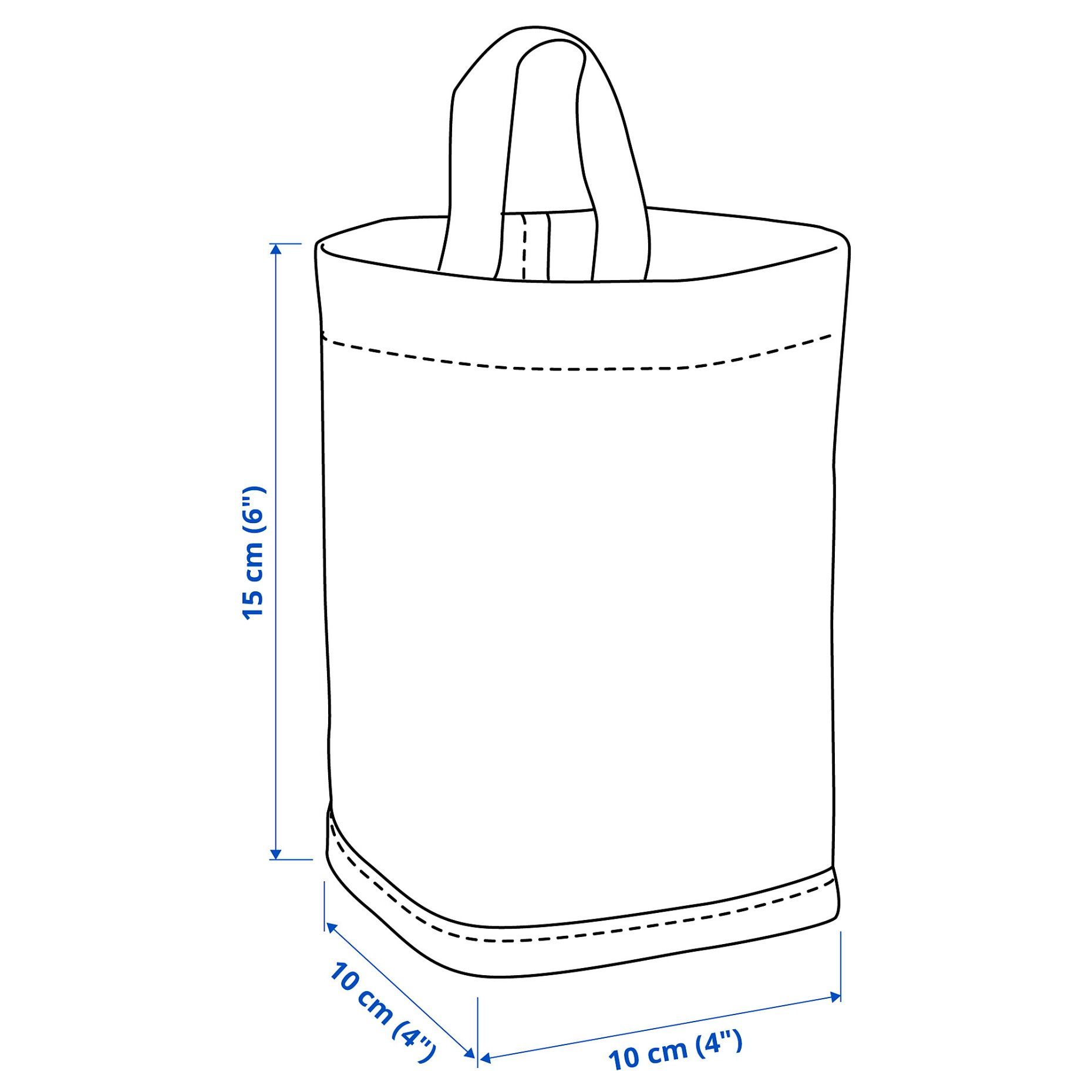 PURRPINGLA, καλάθι αποθήκευσης/ύφασμα, 10x10x15 cm, 805.659.76