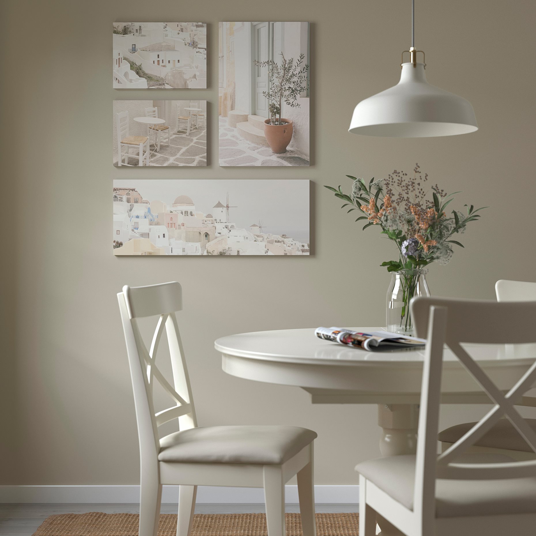 PJÄTTERYD, πίνακας/κυκλαδίτικο χωριό, 4 τεμ., 805.713.07