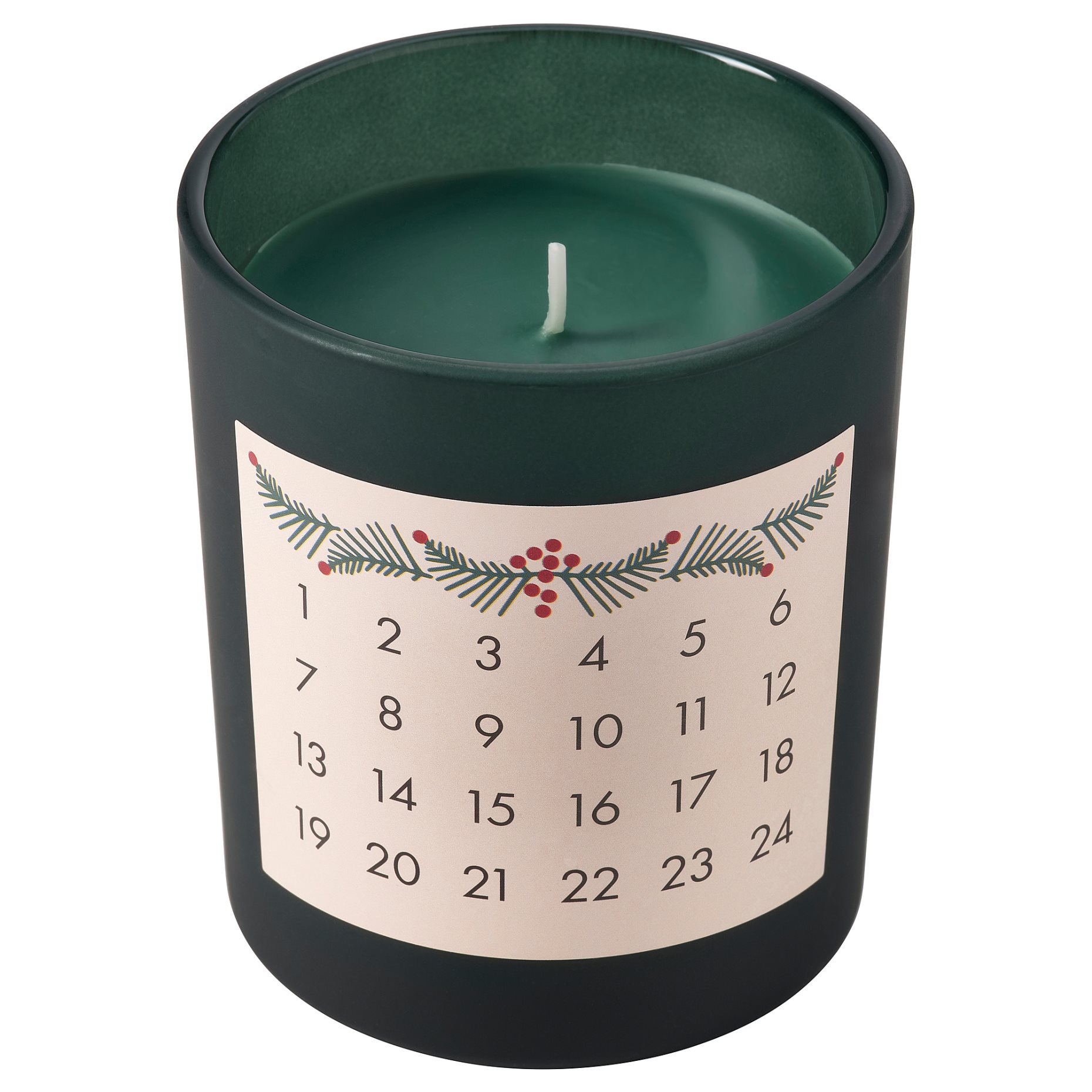 VINTERFINT, scented candle in glass/calendar/Five spices of winter/45 hr, 805.771.92