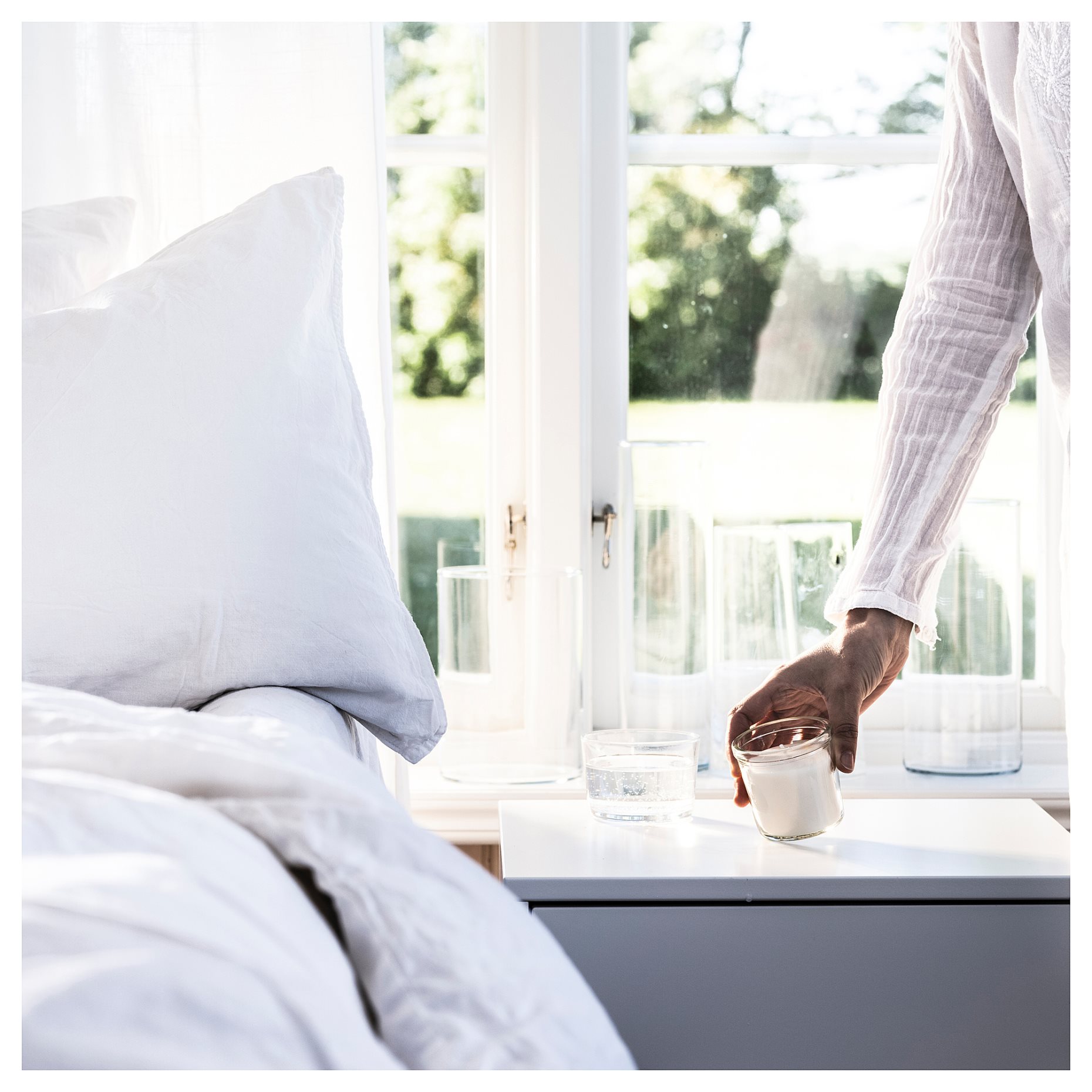 TRÅDCYPRESS, scented candle in glass/Fresh linen, 20 hr, 805.981.04