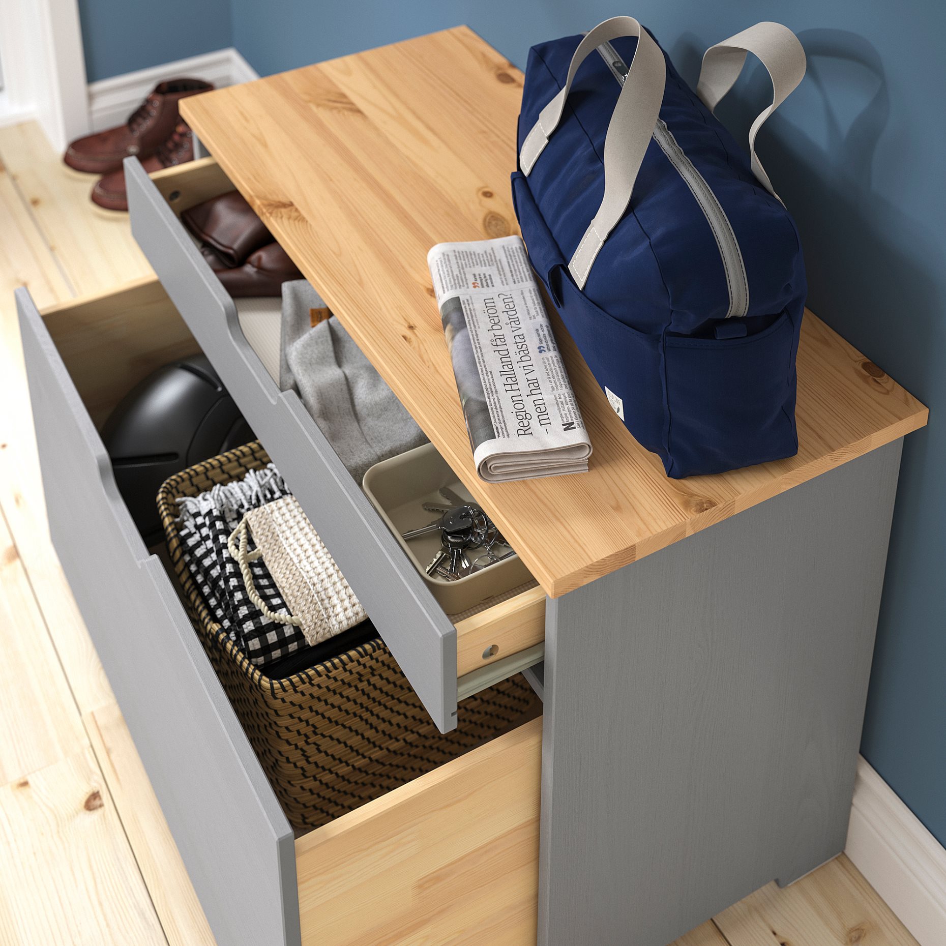 KALLSÖ, πάγκος με αποθηκευτικό χώρο, 80x38x56 cm, 805.993.25