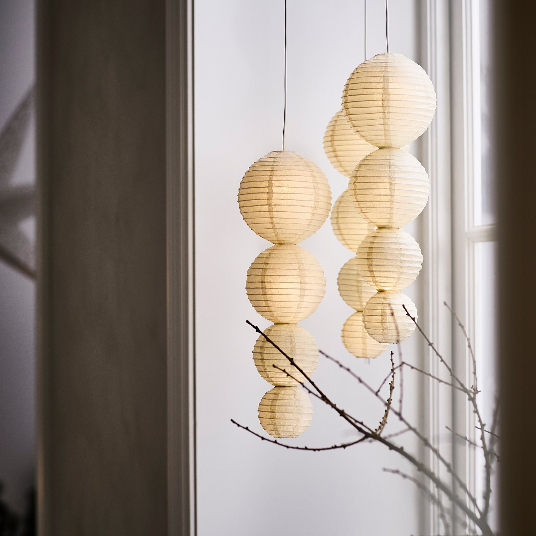 STRÅLA, decorative pendant lamp with built in LED light source, ball/battery-operated, 806.066.27