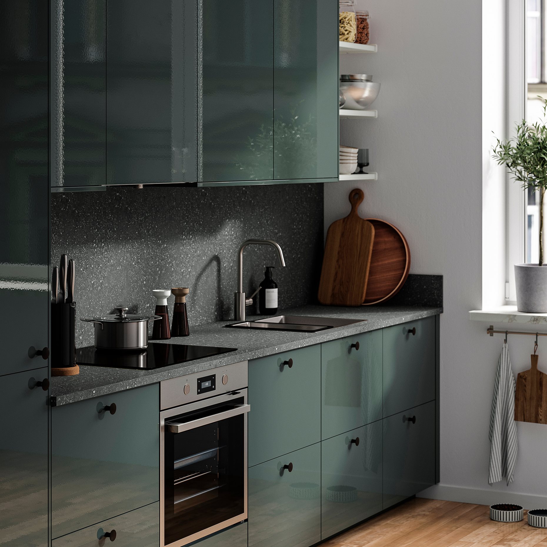 EKBACKEN, πάγκος κουζίνας, 246x2.8 cm, 806.090.13