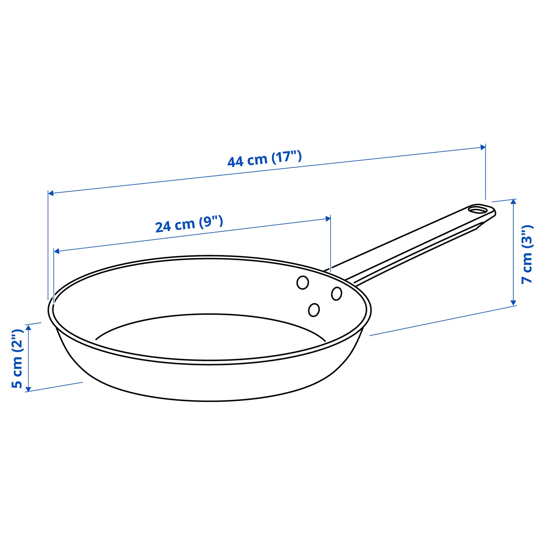 GULDÖRING, frying pan with non-stick coating, 24 cm, 806.094.71