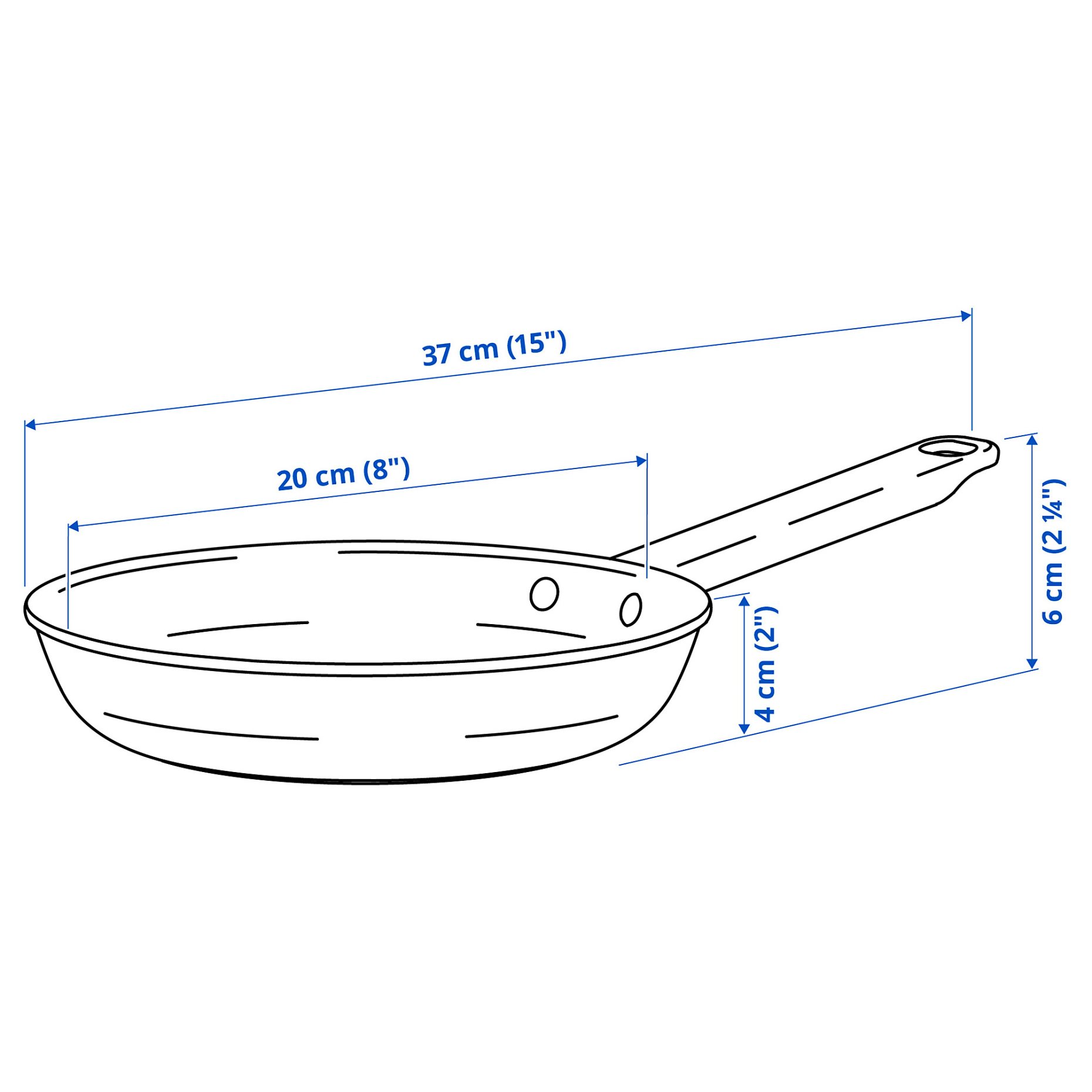 GULDÖRING, frying pan with non-stick coating, 20 cm, 806.094.85