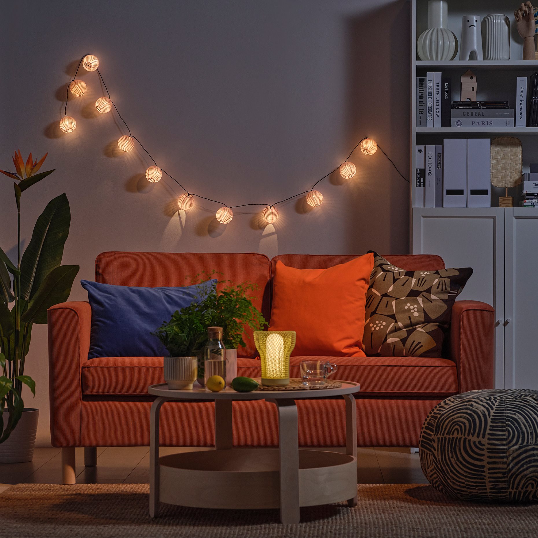 SOLVINDEN, lighting chain with built-in LED light source/12 lights, battery-operated, 806.154.86