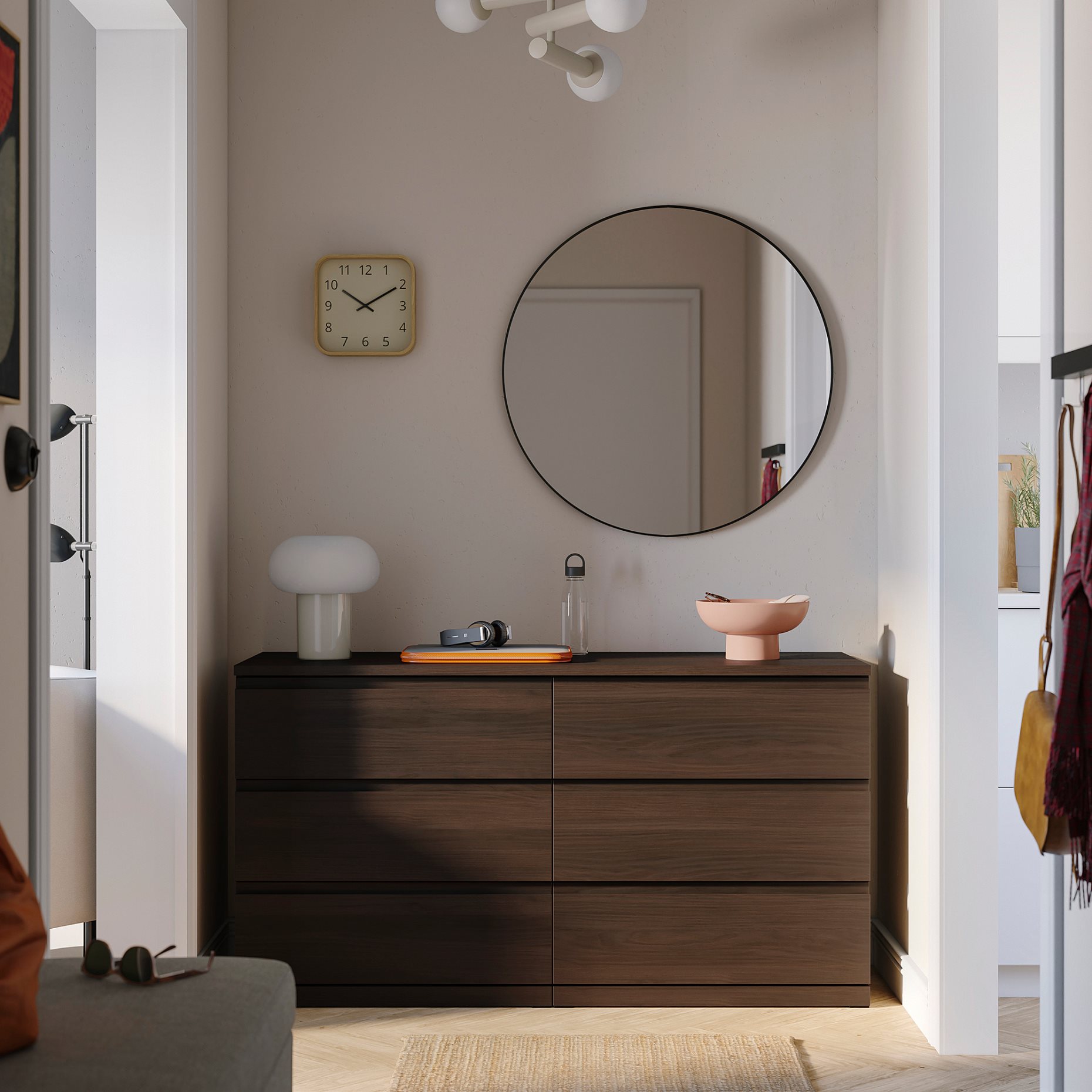 STORKLINTA, chest of 6 drawers, 140x50x75 cm, 806.275.59
