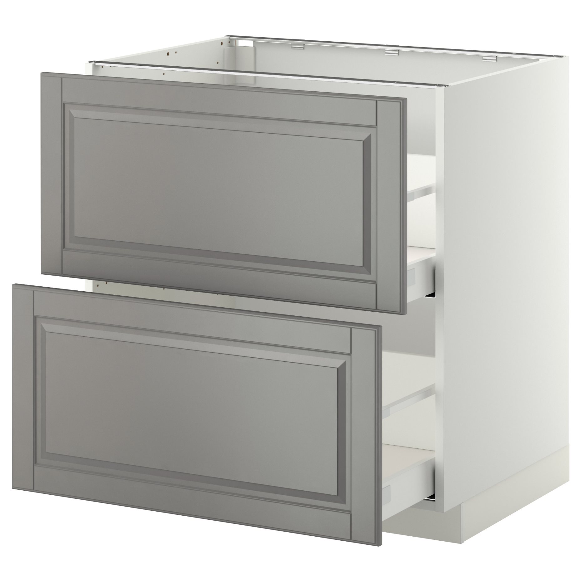 METOD/MAXIMERA, base cabinet 2 fronts/2 high drawers, 891.044.76