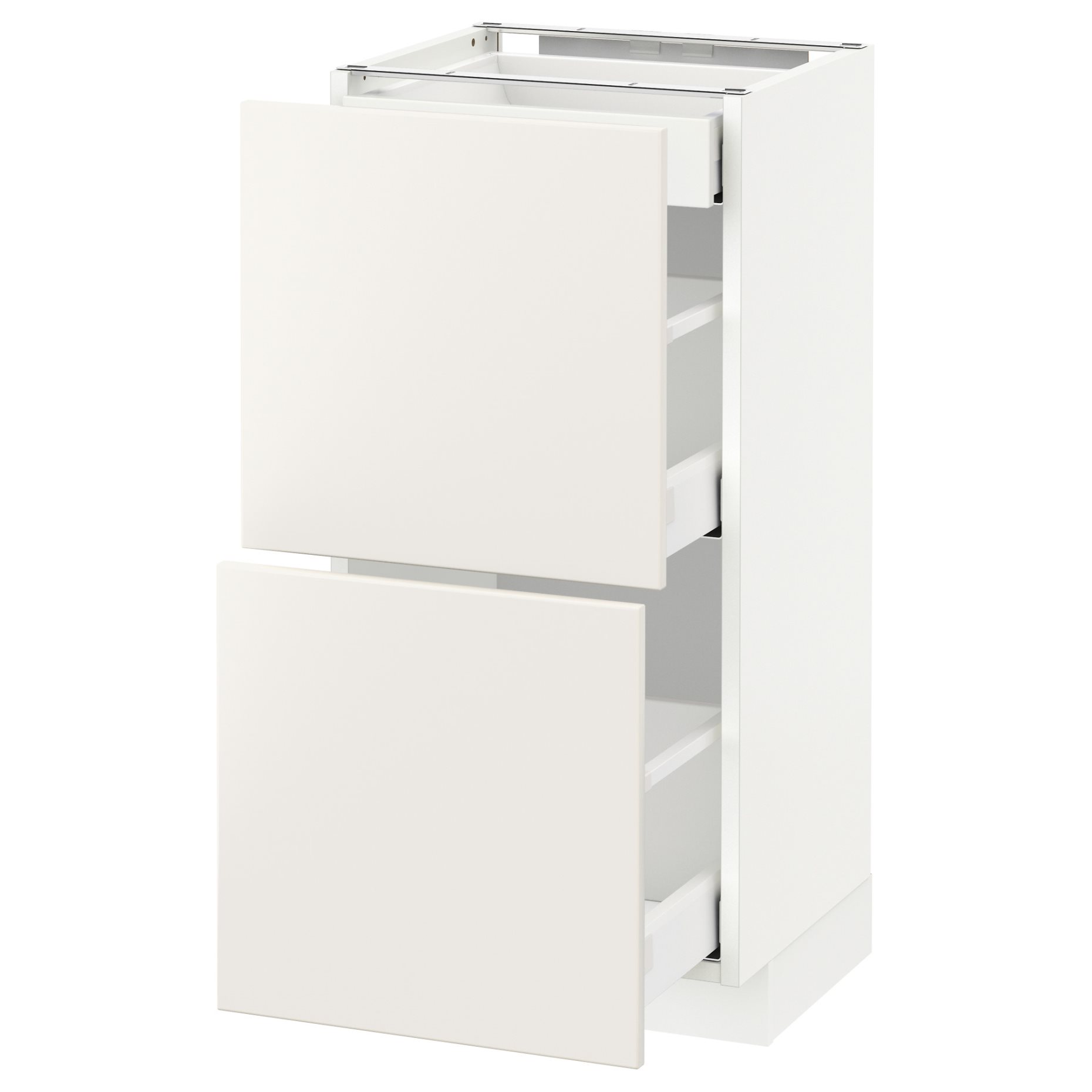 METOD/MAXIMERA, base cabinet with 2 fronts/3 drawers, 891.133.86