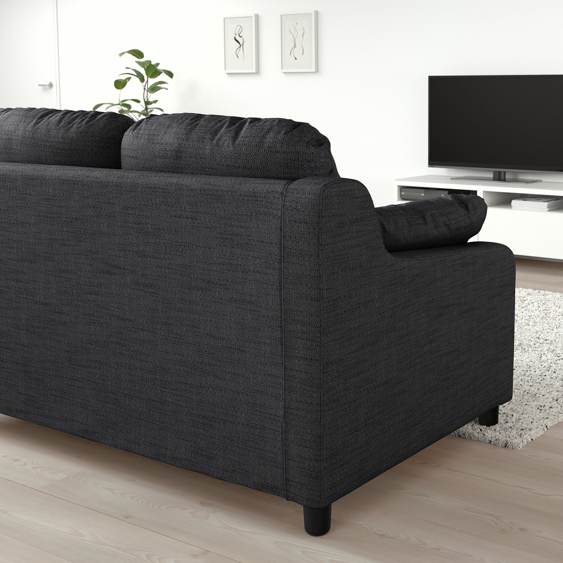 VINLIDEN, τριθέσιος καναπές με σεζλόνγκ, 893.046.87