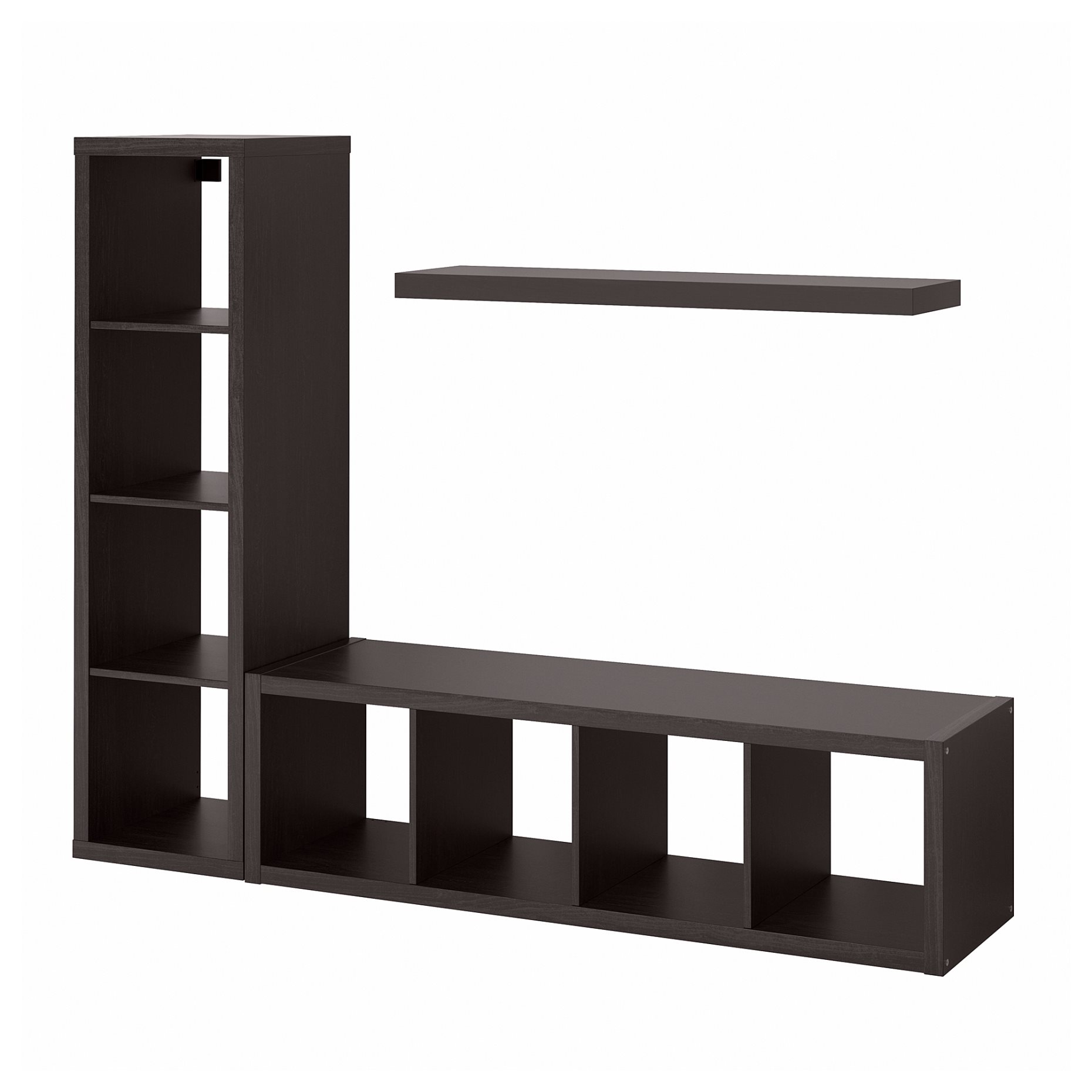 KALLAX/LACK, storage combination with shelf, 189x39x147 cm, 893.987.18