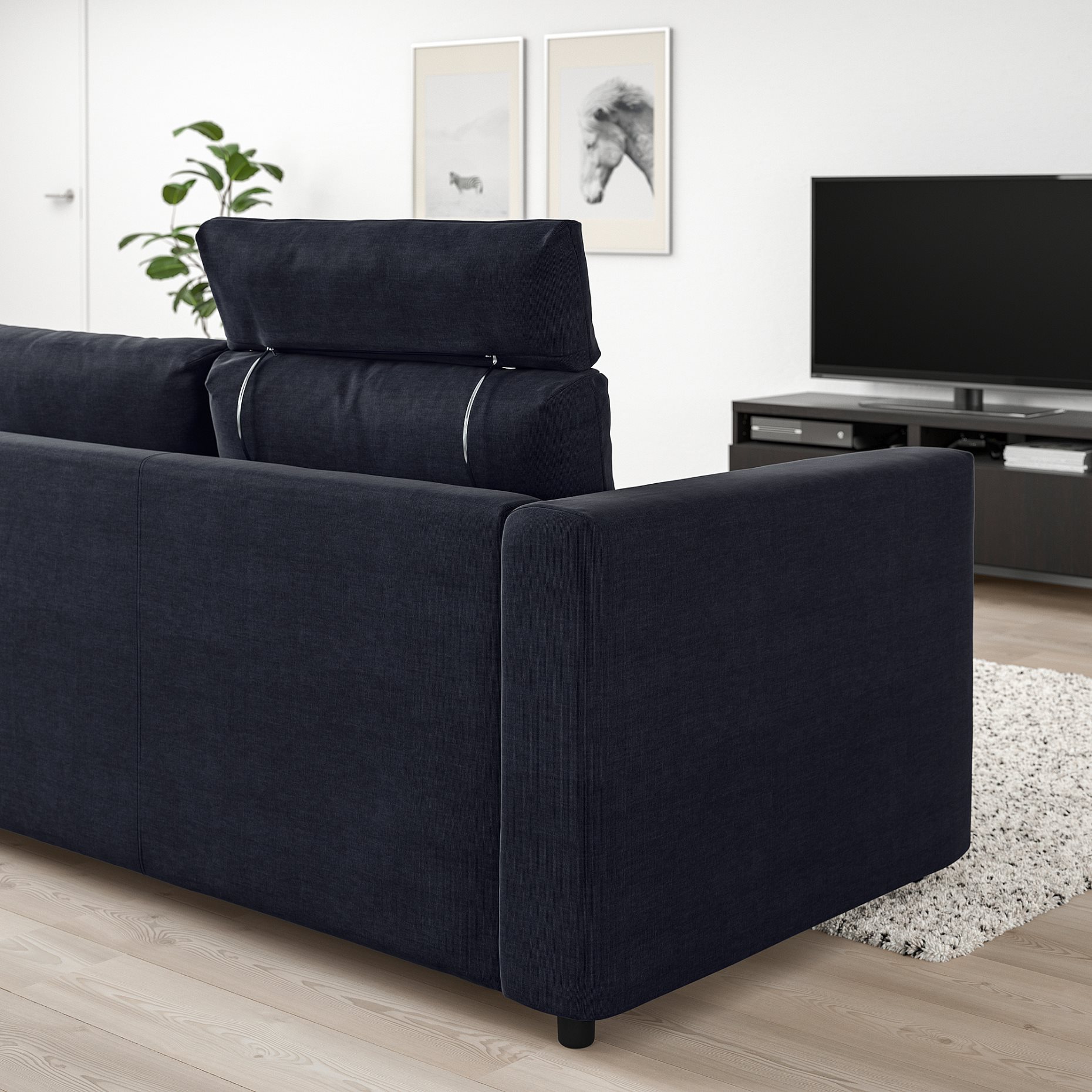VIMLE, 3-seat sofa with headrest, 893.990.58