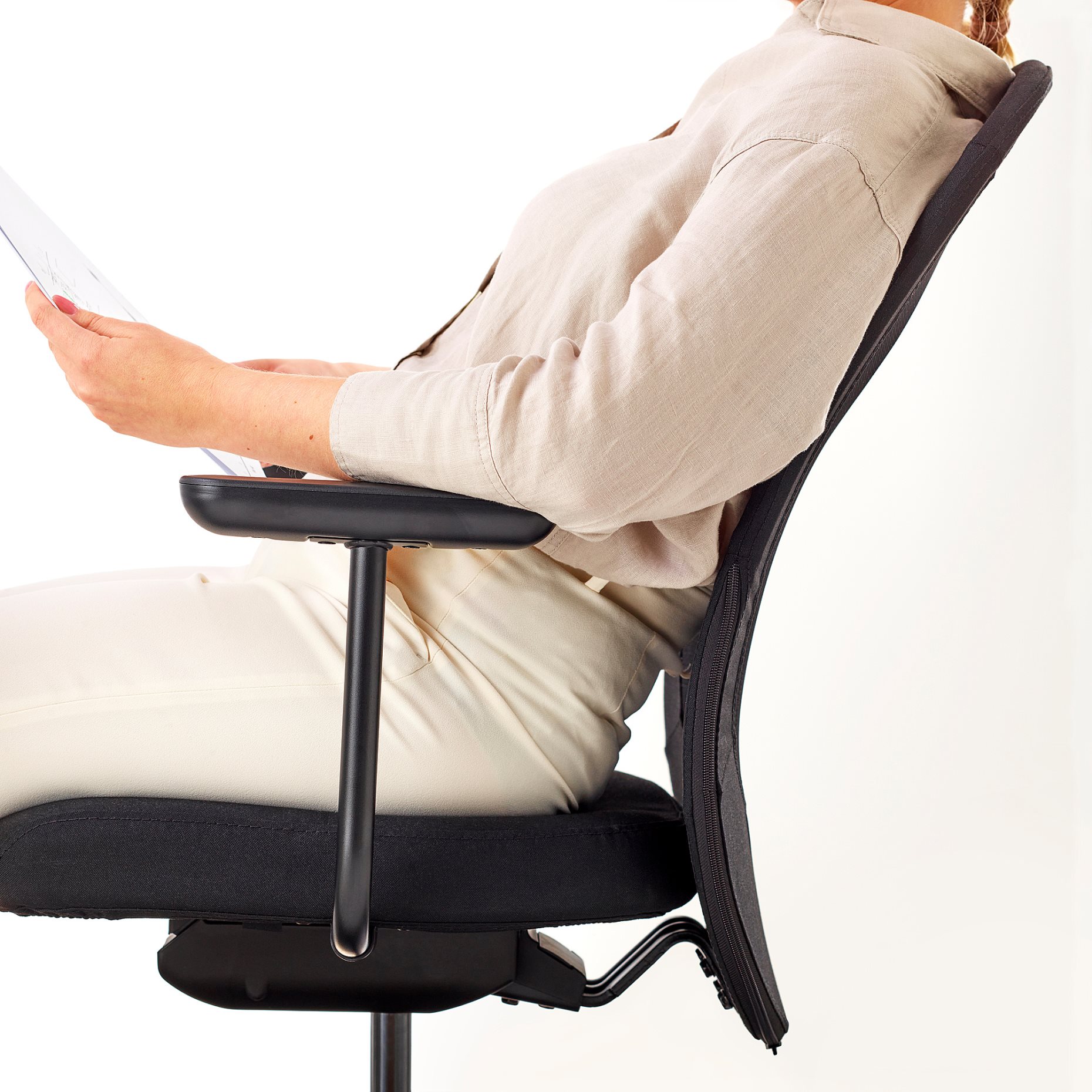 FLINTAN, office chair with armrests, 894.244.68