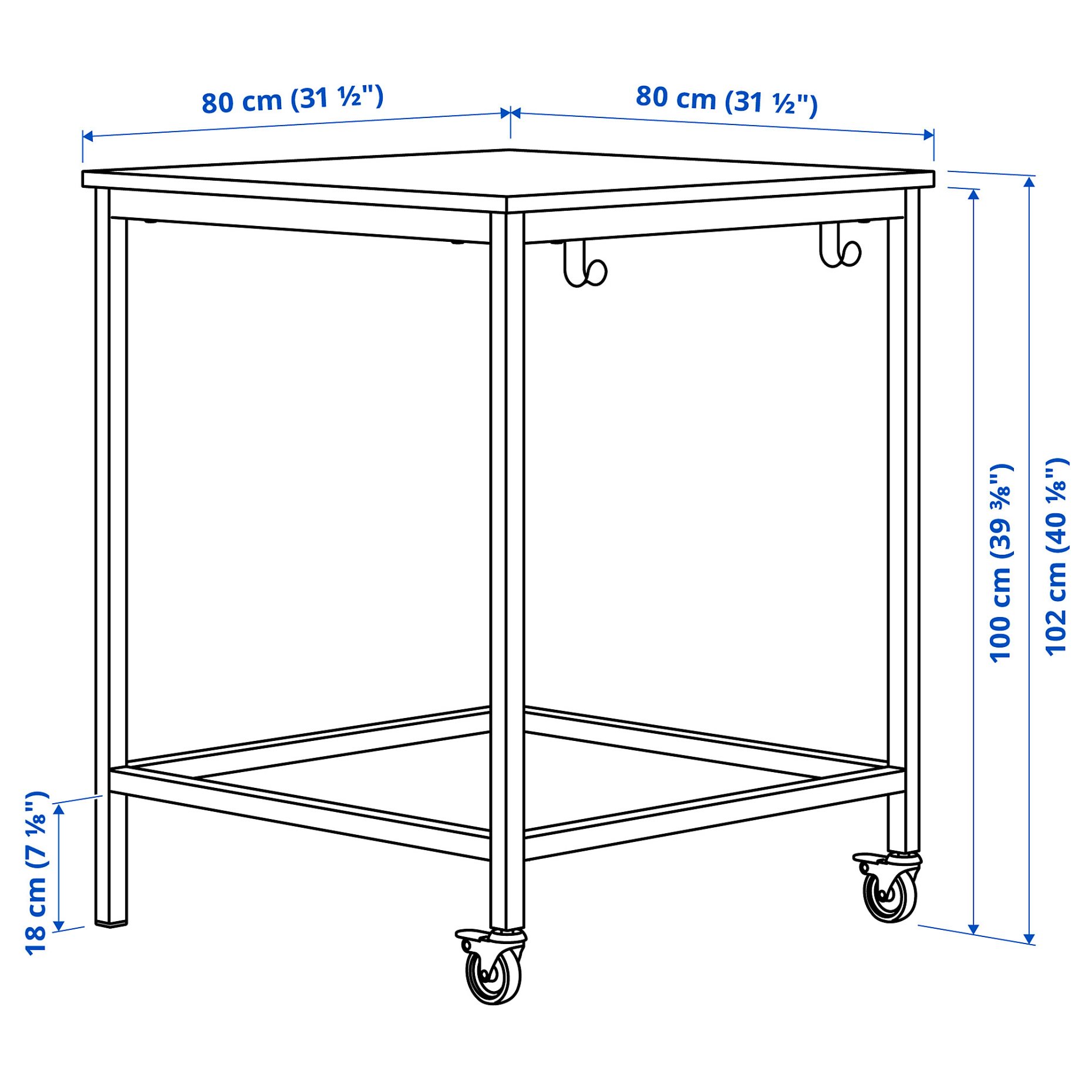 TROTTEN, table, 80x80 cm, 894.369.75