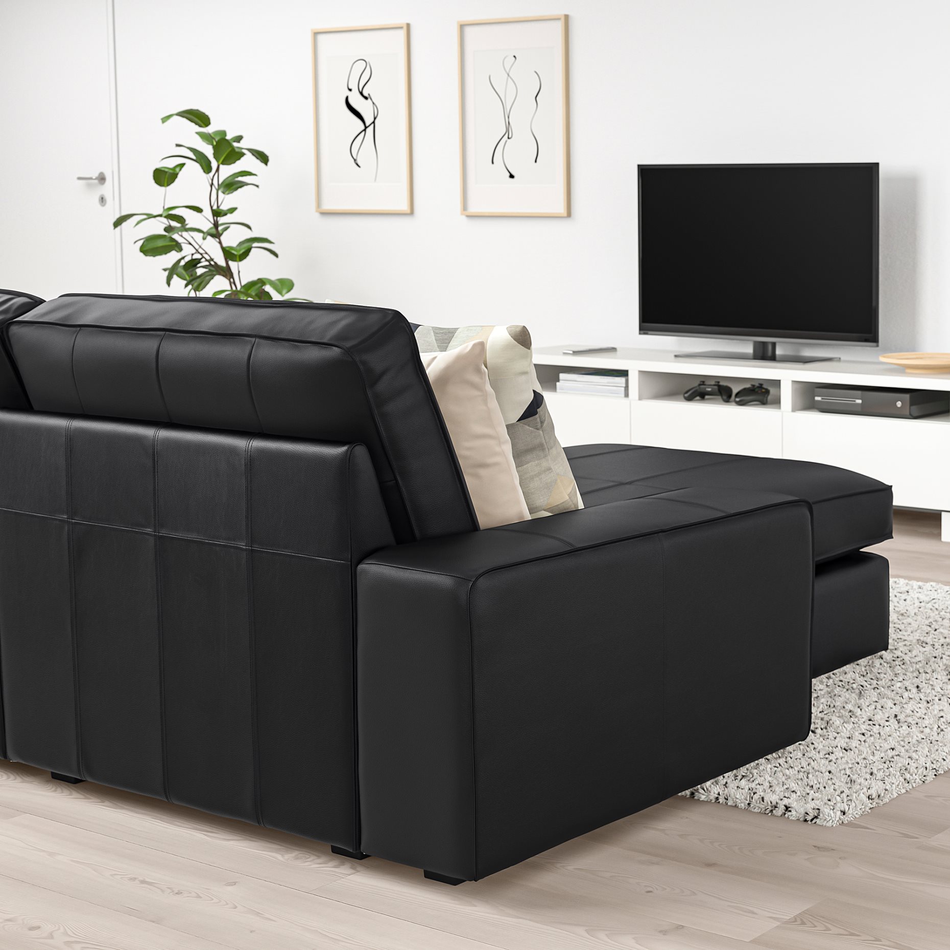 KIVIK, 3-seat sofa with chaise longue, 894.431.84