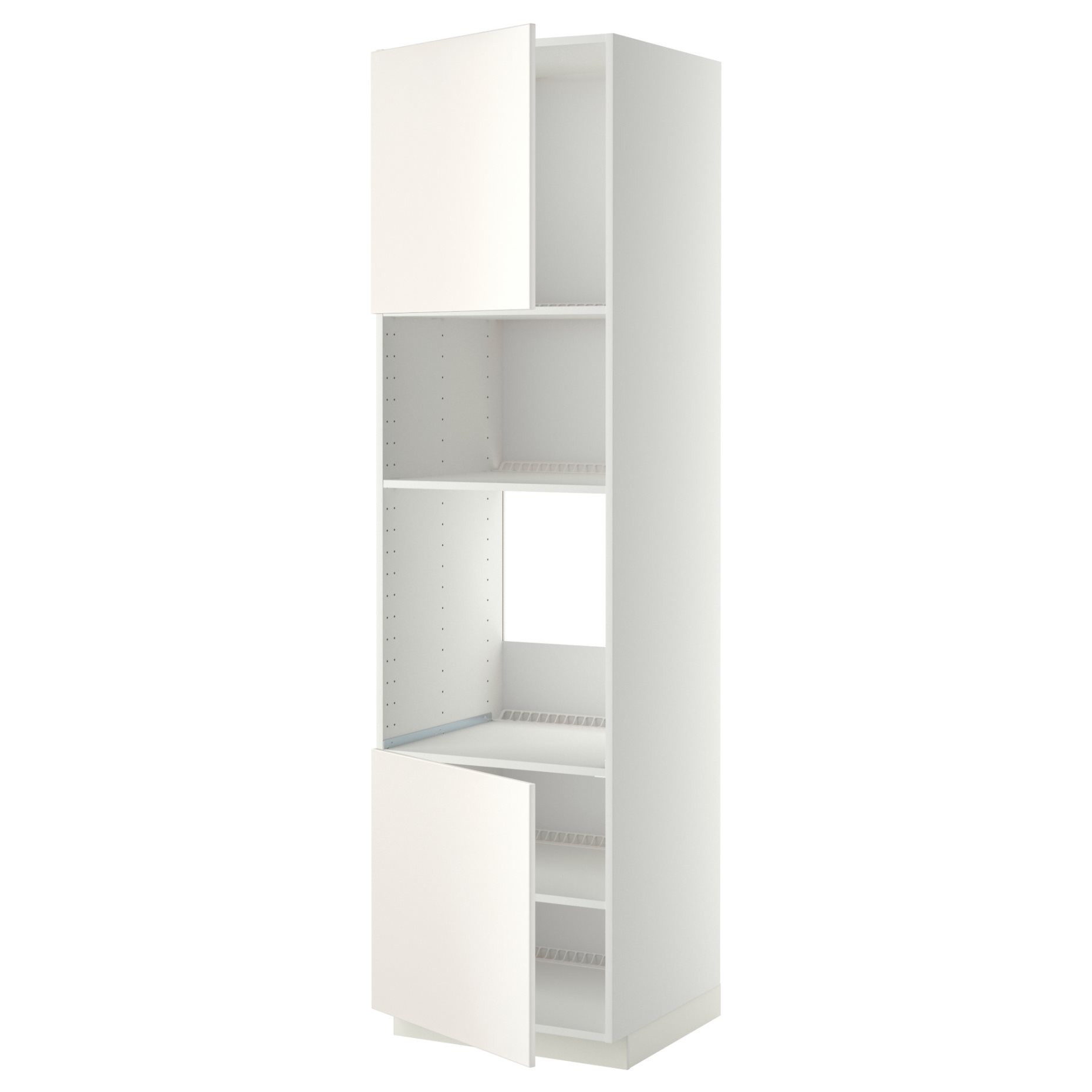 METOD, high cabinet for oven/microwave with 2 doors/shelves, 60x60x220 cm, 894.547.14