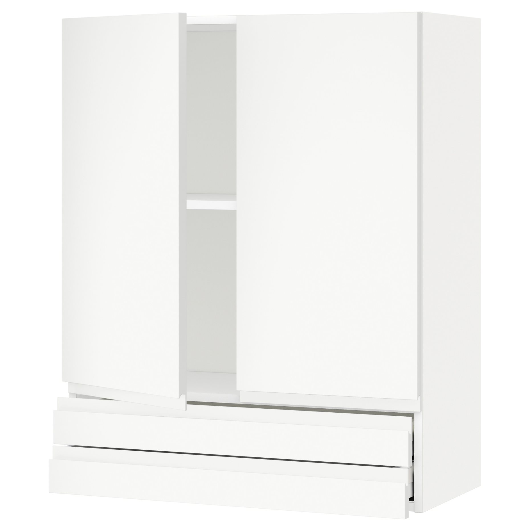 METOD, wall cabinet with 2 doors/2 drawers, 80x100 cm, 894.559.64