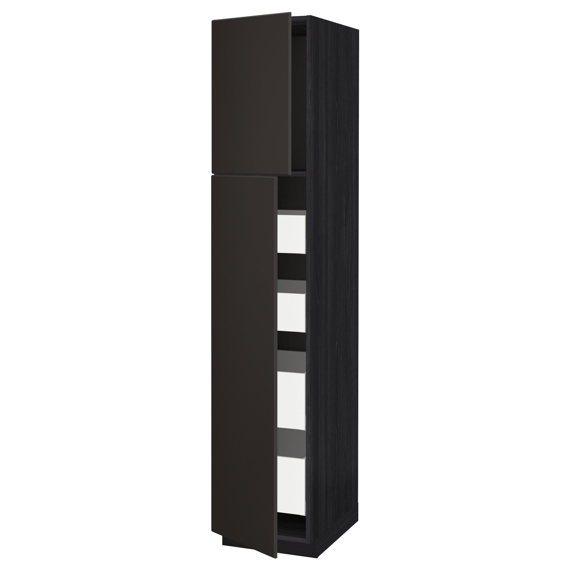 METOD/MAXIMERA, ψηλό ντουλάπι με 2 πόρτες/4 συρτάρια, 40x60x200 cm, 894.584.15