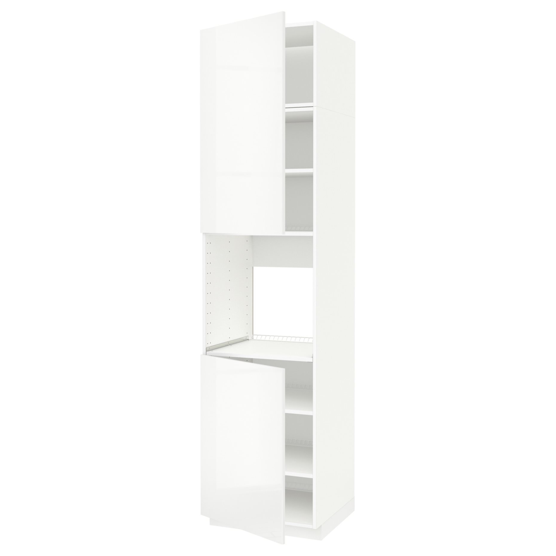 METOD, high cabinet for oven with 2 doors/shelves, 60x60x240 cm, 894.587.45