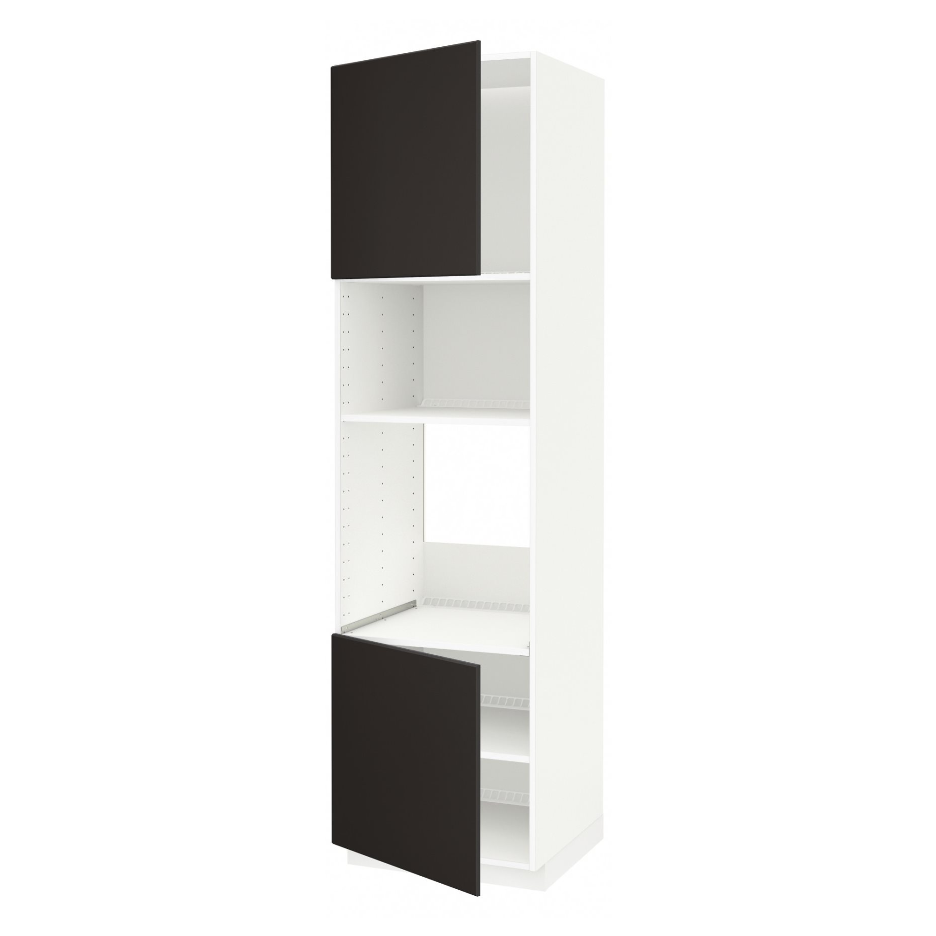 METOD, high cabinet for oven/microwave with 2 doors/shelves, 60x60x220 cm, 894.644.59