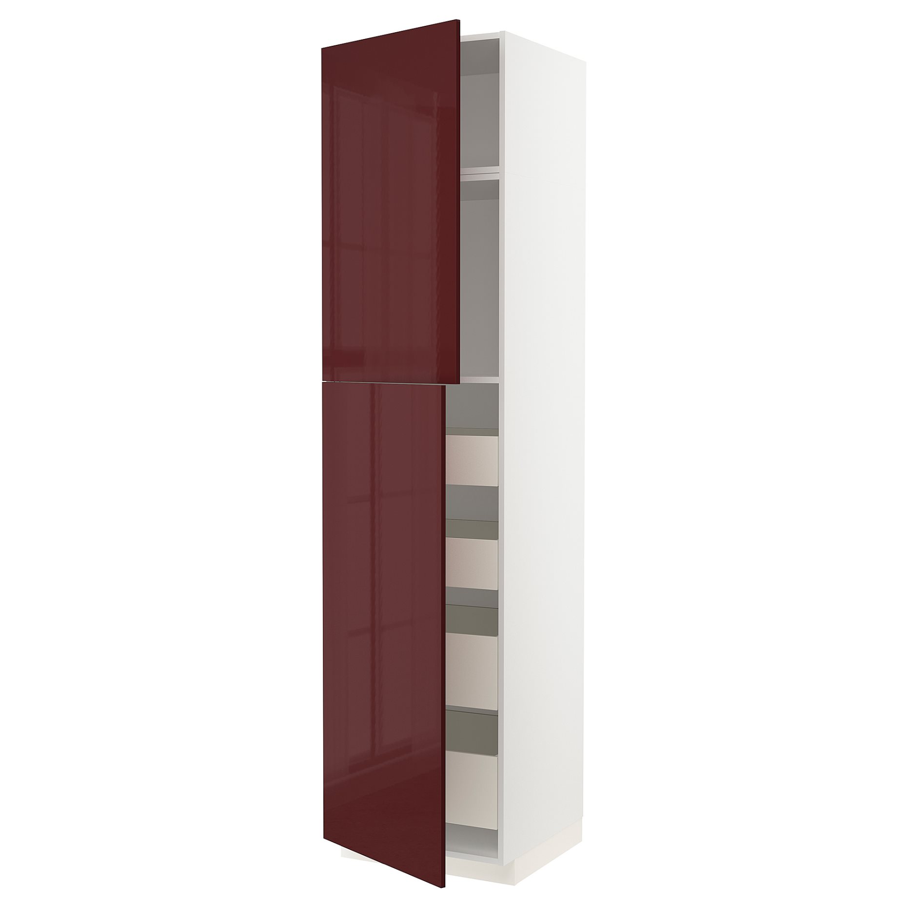METOD, high cabinet with 2 doors/4 drawers, 60x60x240 cm, 894.660.81