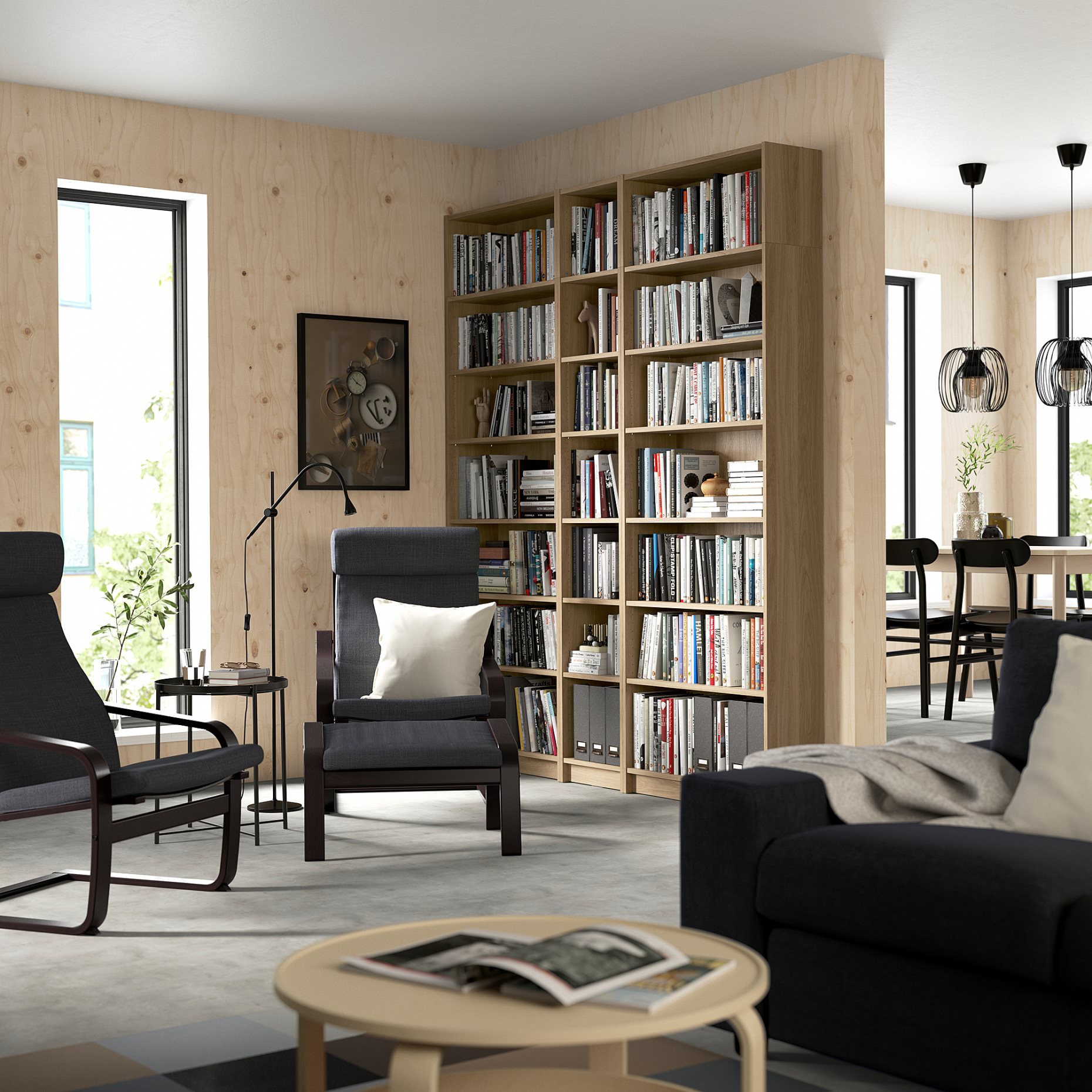 BILLY, σύνθεση βιβλιοθήκης με μονάδες επεκτάσεις ύψους, 200x28x237 cm, 894.835.37