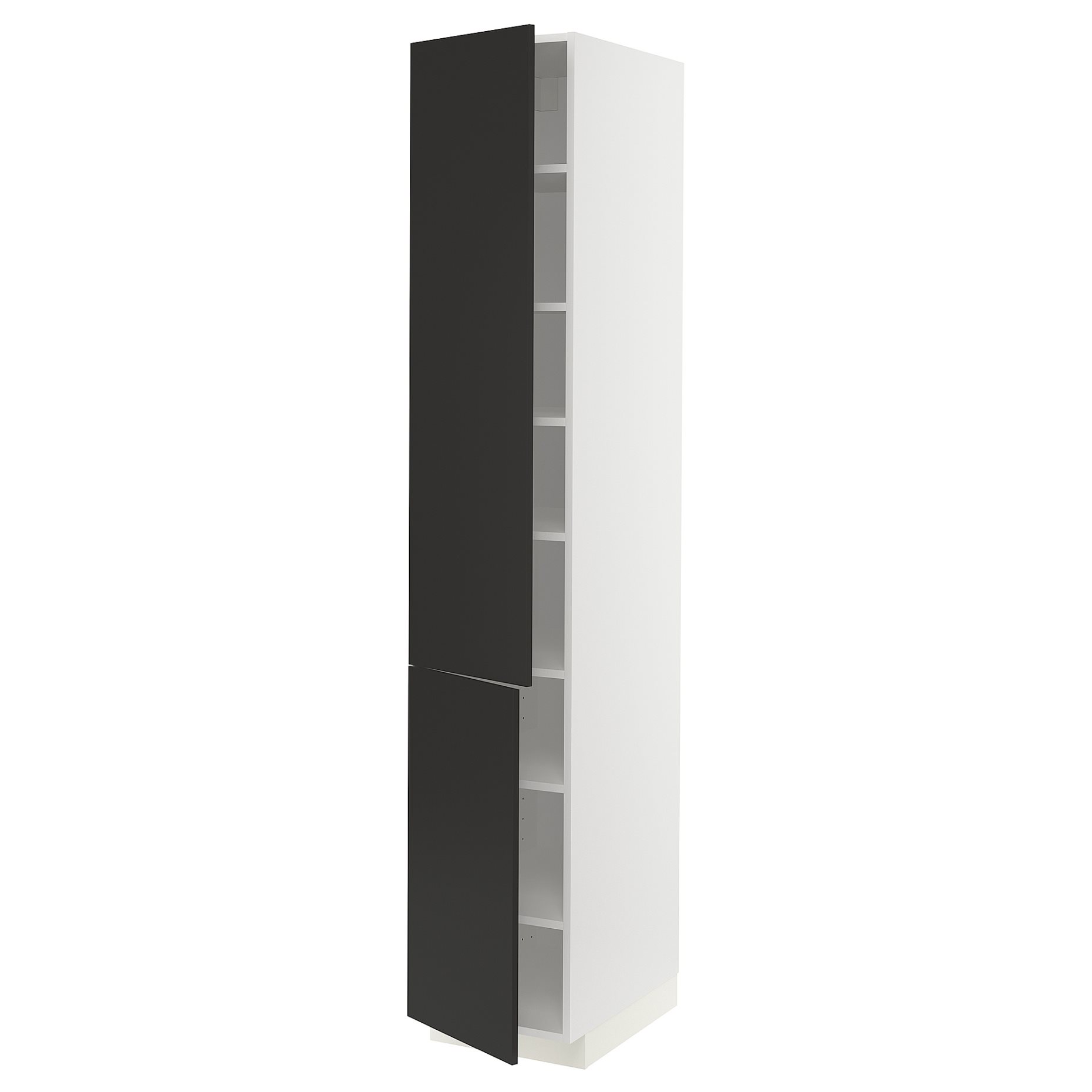 METOD, high cabinet with shelves/2 doors, 40x60x220 cm, 894.985.48