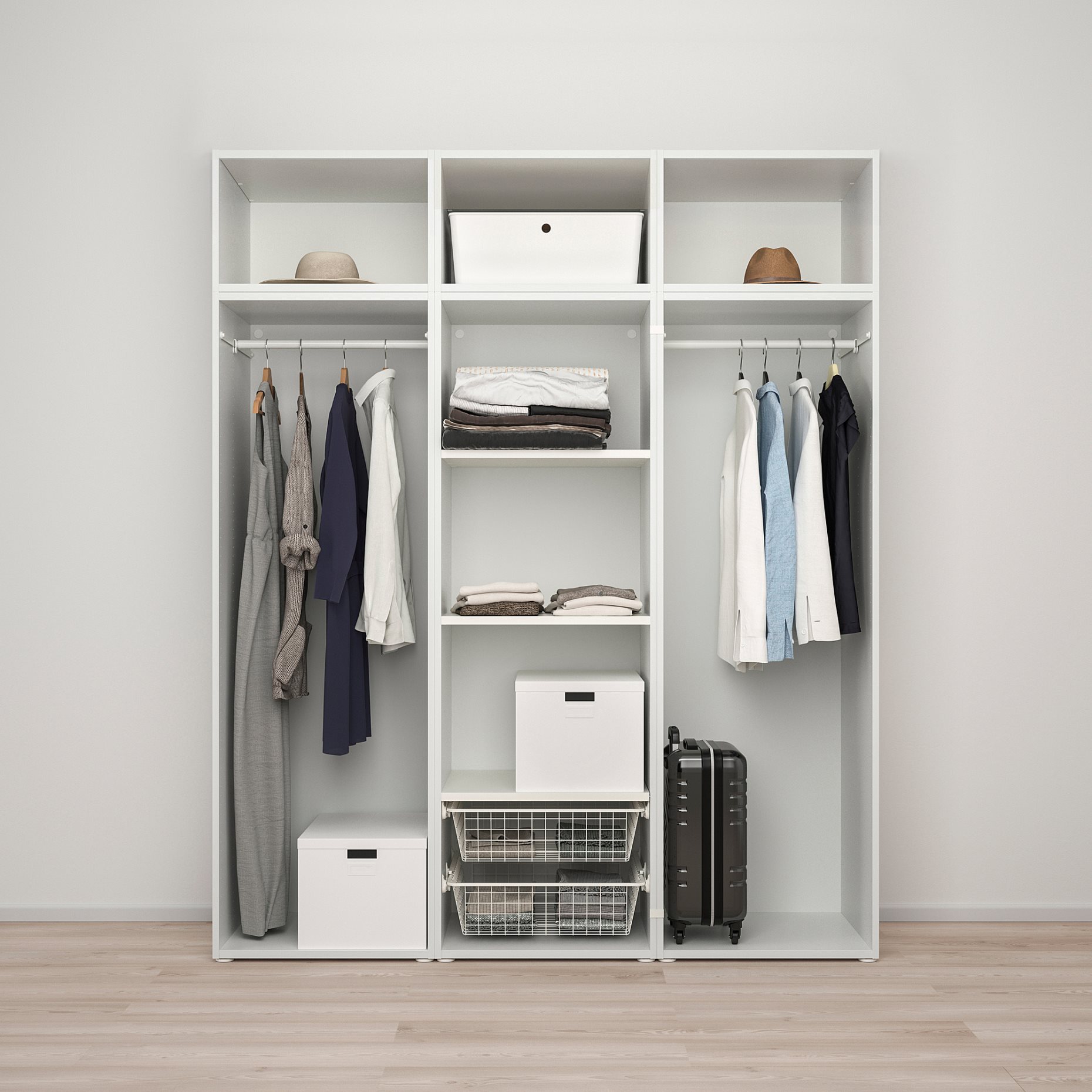 PLATSA, wardrobe with 6 doors, 180x57x221 cm, 895.007.68