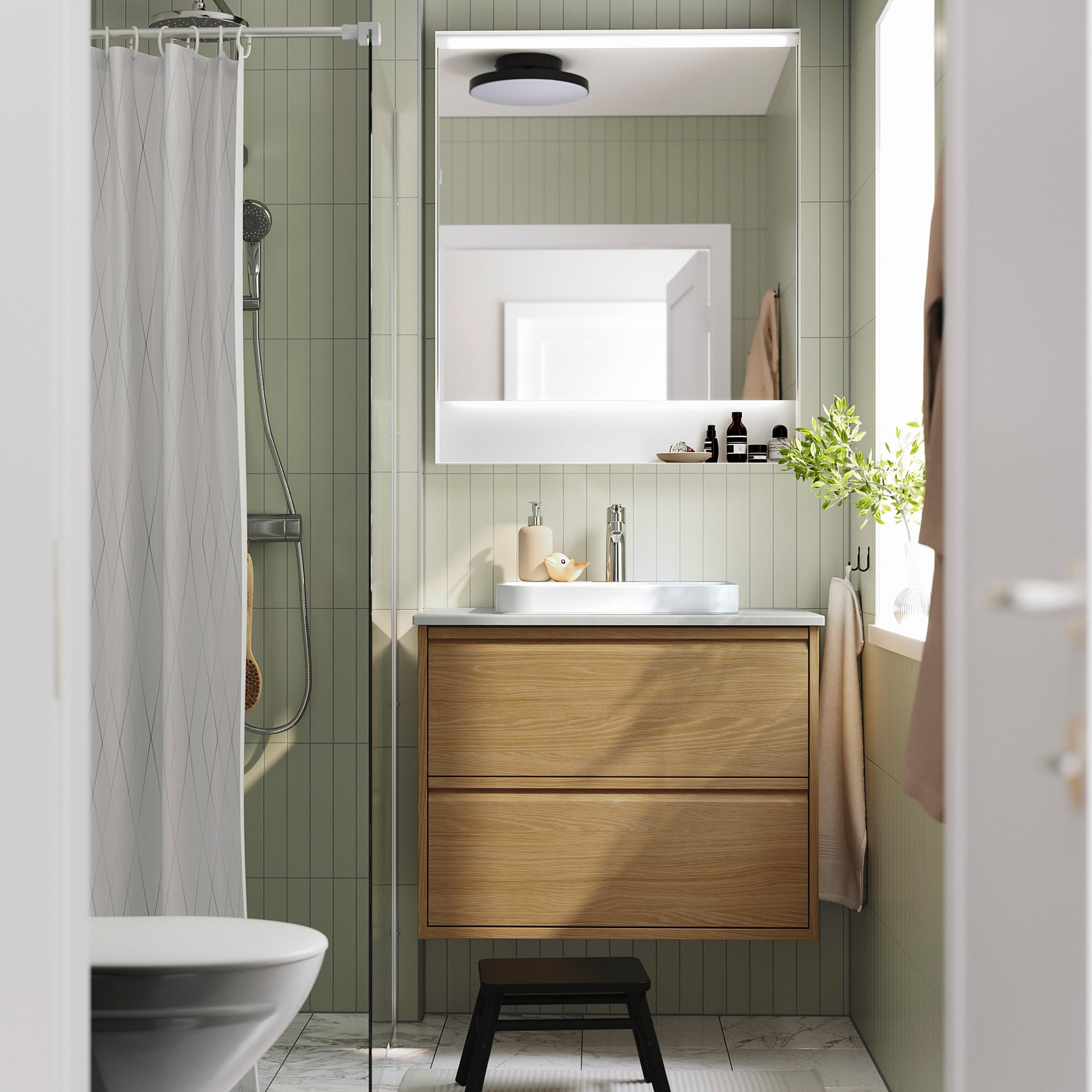 ANGSJON/BACKSJON, wash-stand with drawers/wash-basin/tap, 82x49x71 cm, 895.278.19