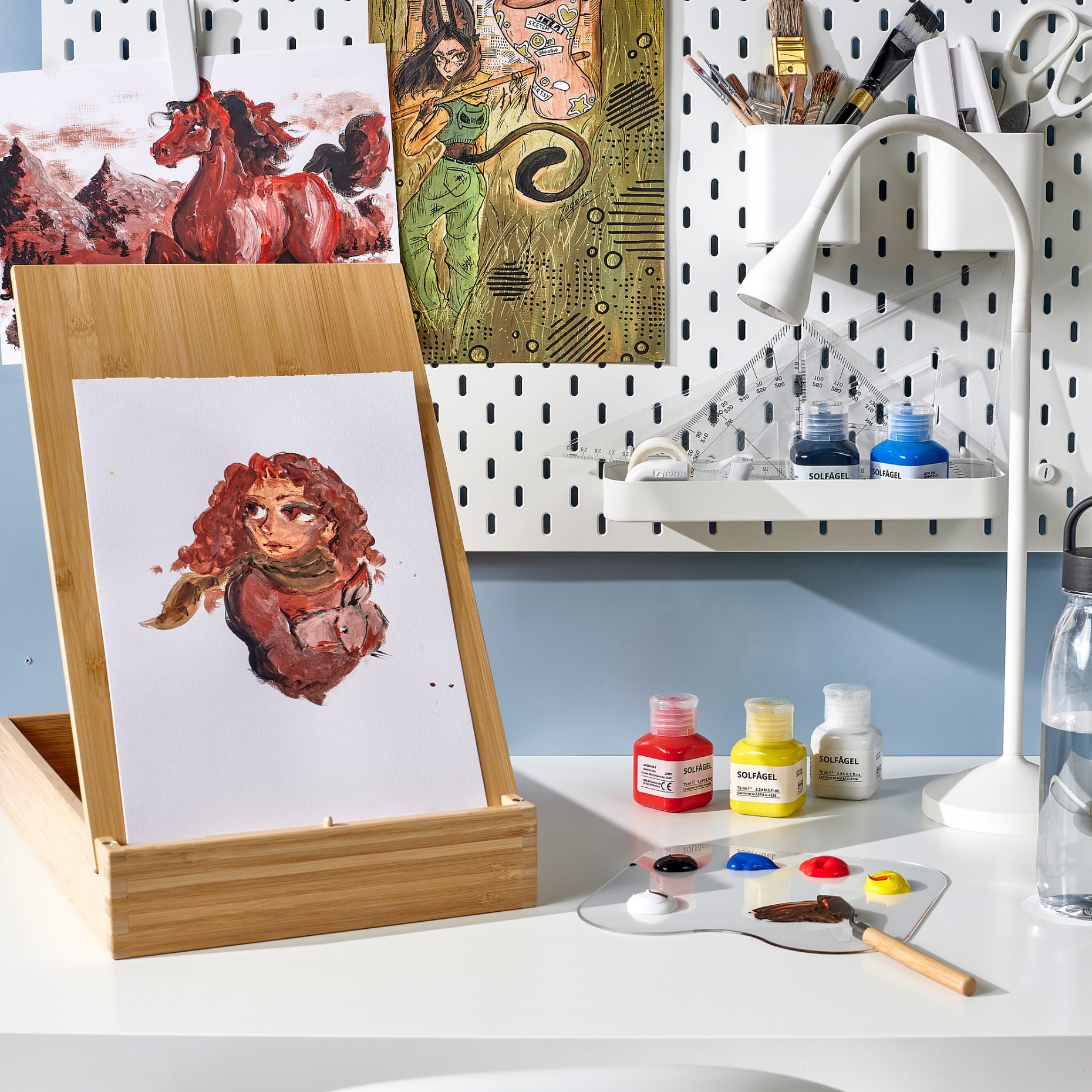 SOLFÅGEL, σετ ζωγραφικής, 3 σετ., 895.290.07