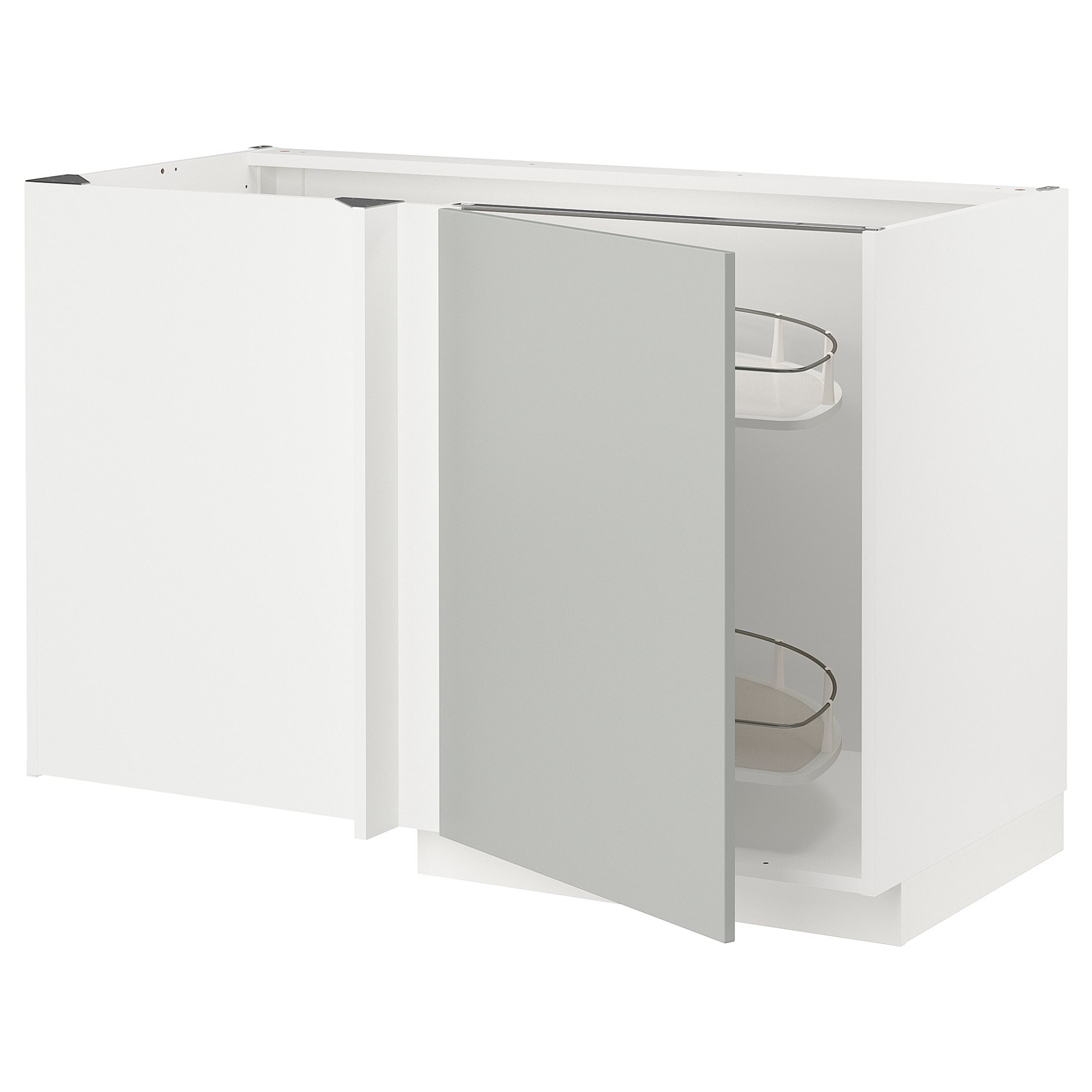 METOD, corner base cabinet with pull-out fitting, 128x68 cm, 895.381.63