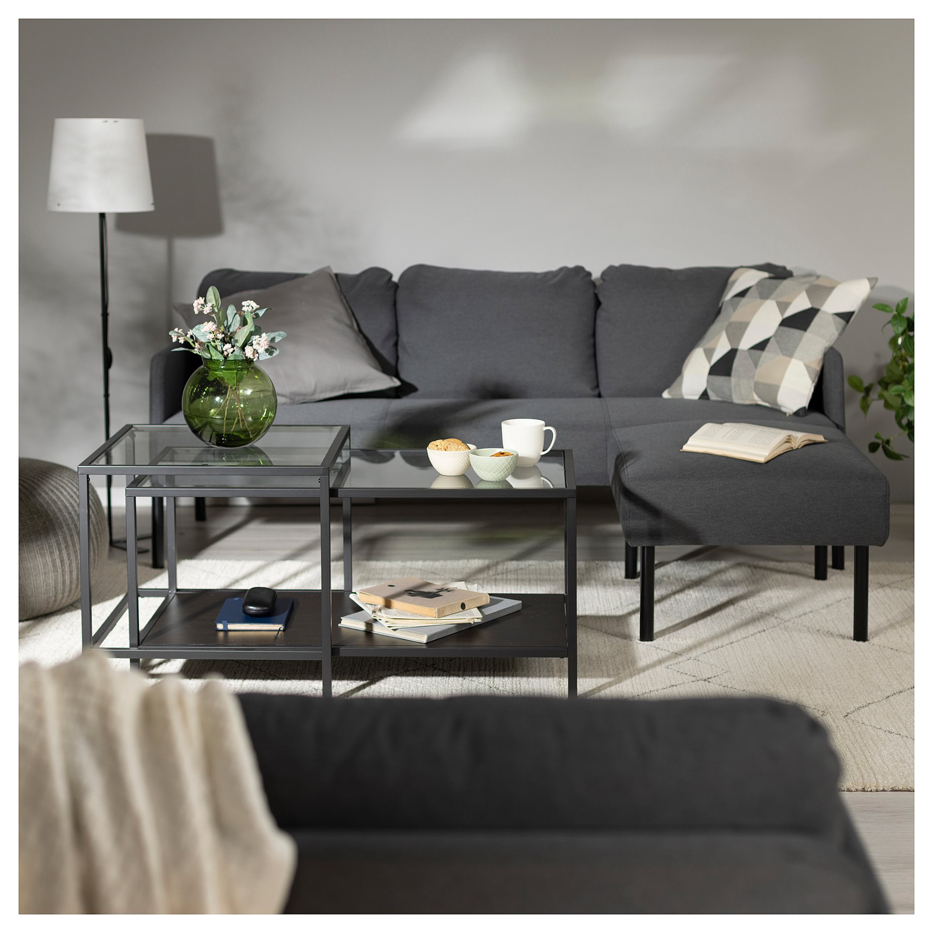 GLOSTAD, 3-seat sofa with chaise longue, 895.426.69