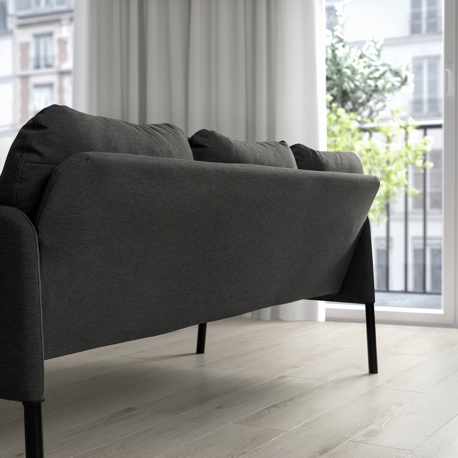 GLOSTAD, 3-seat sofa with chaise longue, 895.426.69