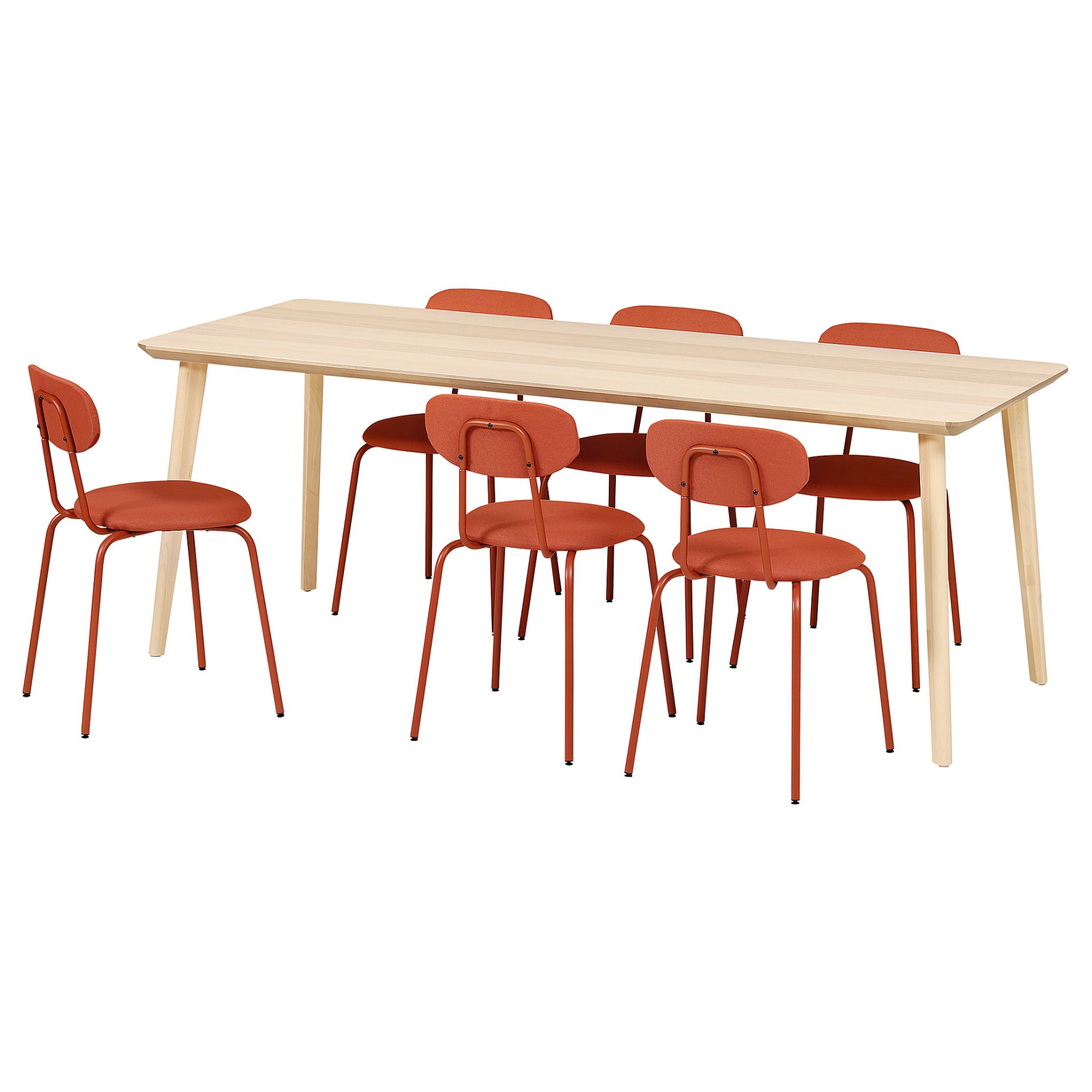 LISABO/OSTANO, τραπέζι και 6 καρέκλες, 200 cm, 895.450.74