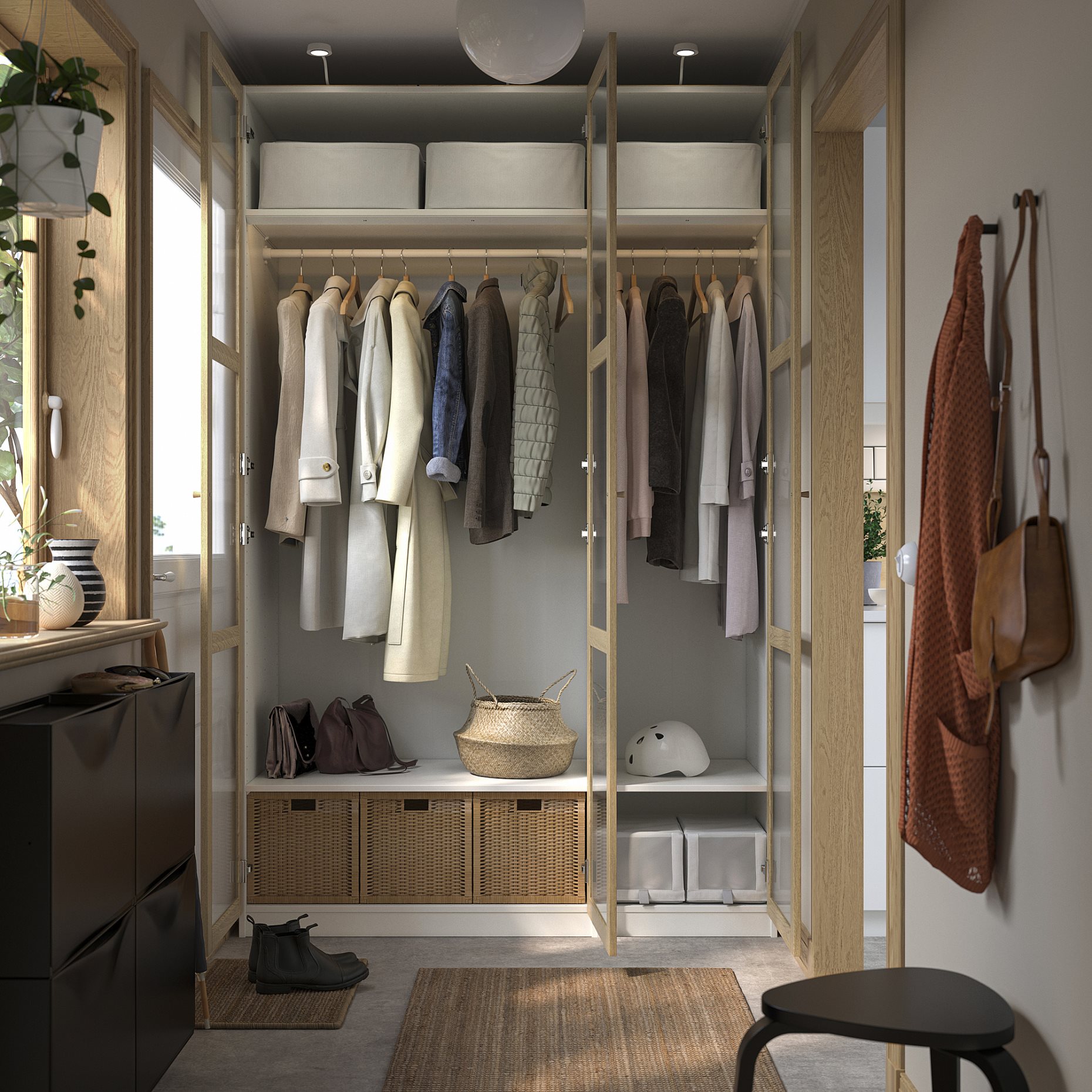PAX/TONSTAD, wardrobe combination, 150x60x236 cm, 895.490.29