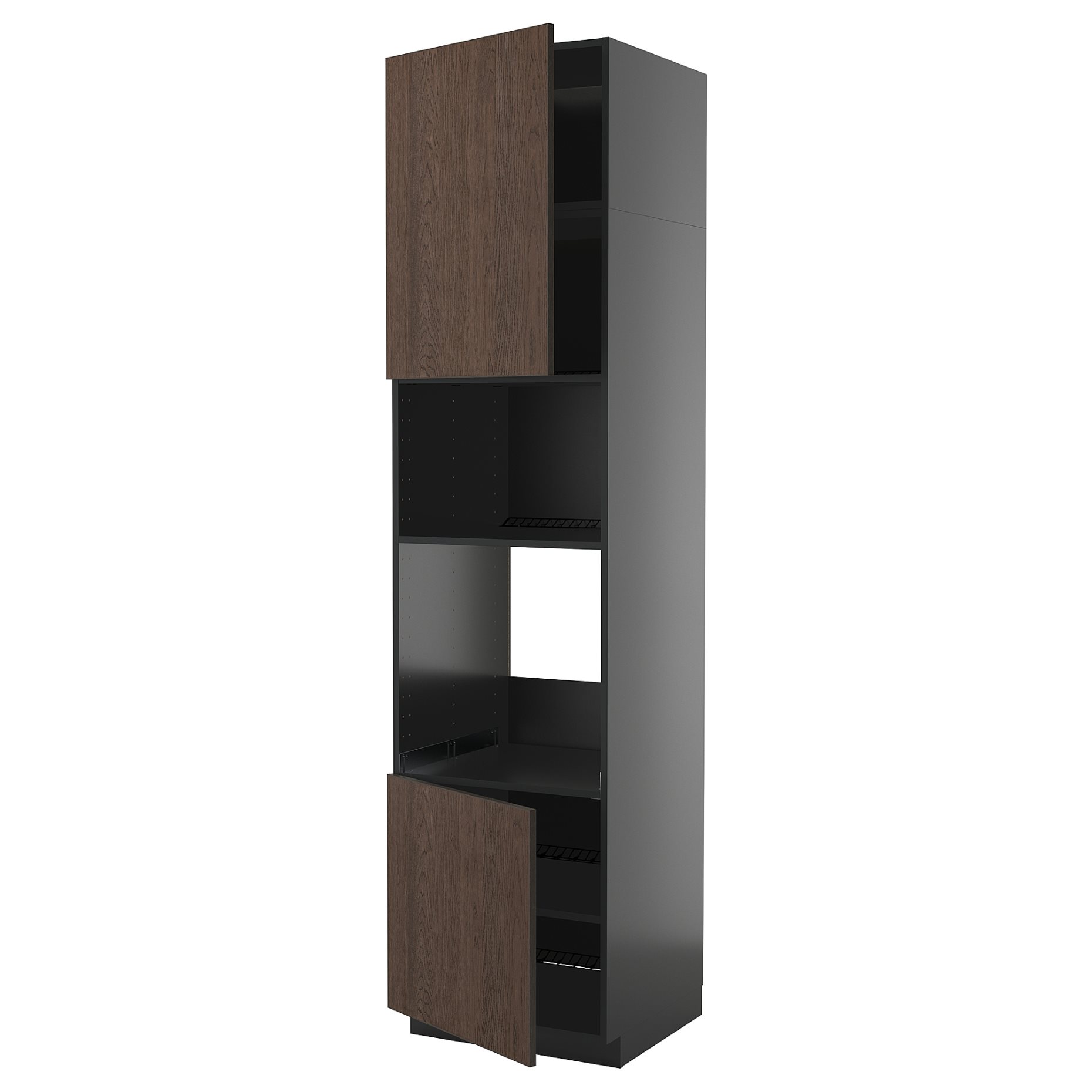METOD, high cabinet for oven/microwave with 2 doors/shelves, 60x60x240 cm, 895.888.84