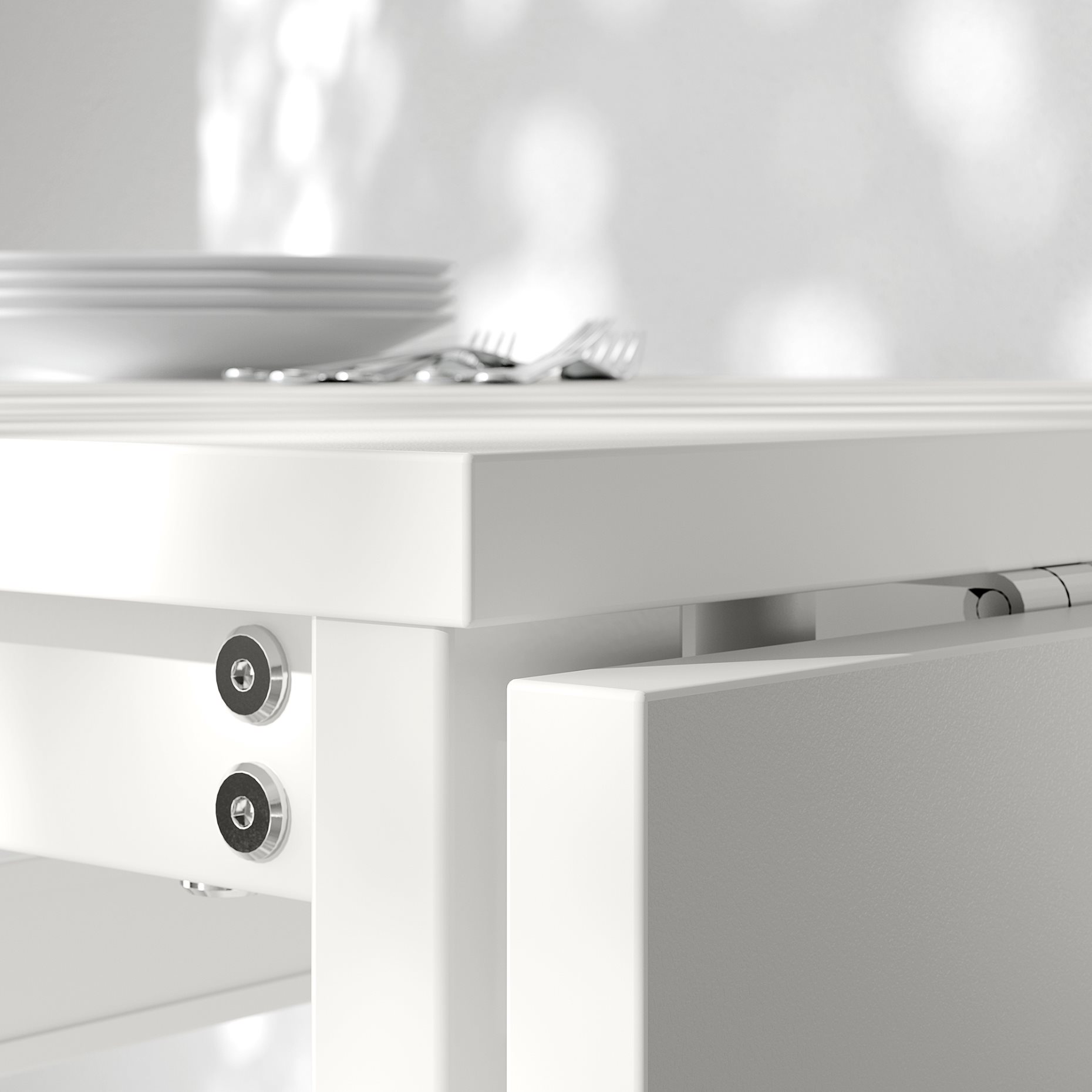 VIHALS, gateleg table and 4 folding chairs, 39/95/151x90 cm, 895.993.64