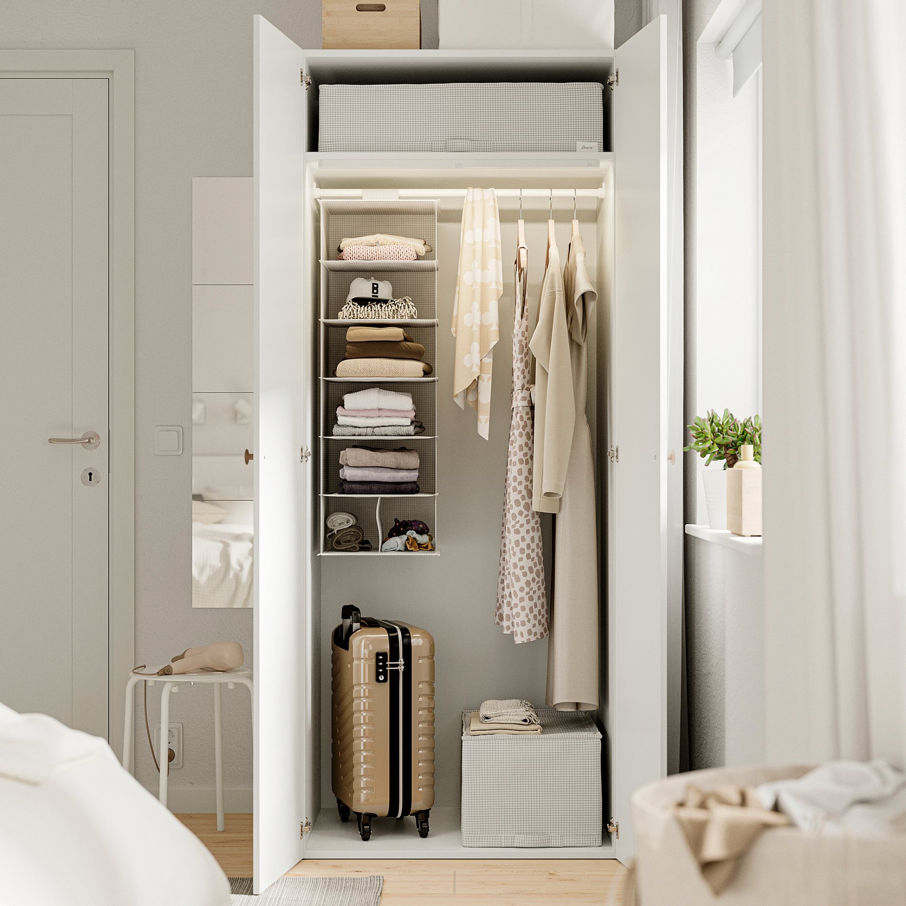 LASTARE, wardrobe combination, 80x62x200 cm, 896.028.75