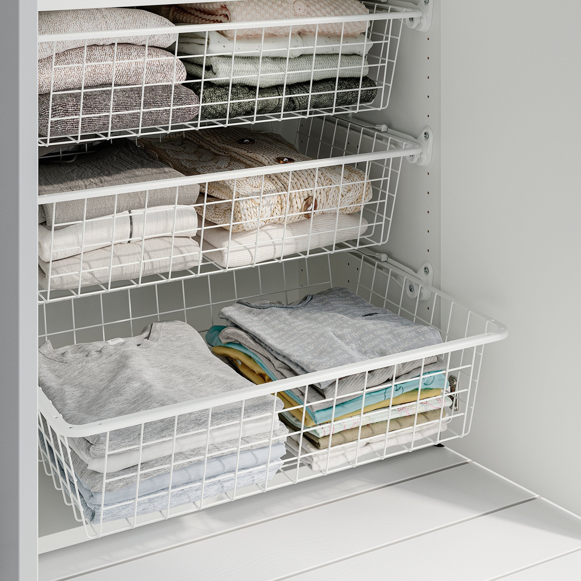 ALTARLIDEN, wire basket with pull-out rail, 60x42 cm, 896.039.50