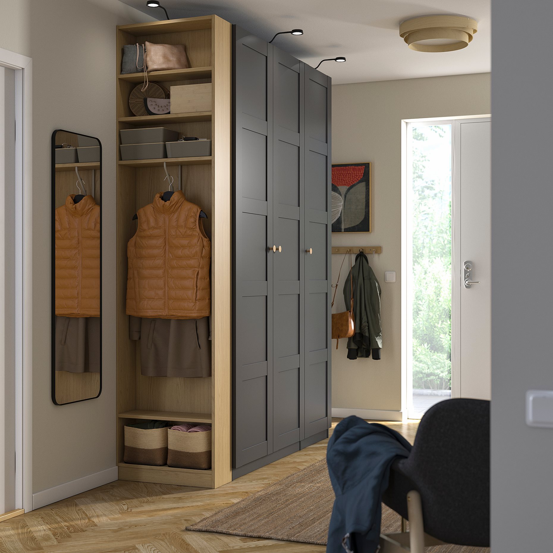 PAX/BERGSBO, wardrobe combination, 170x60x236 cm, 896.069.58