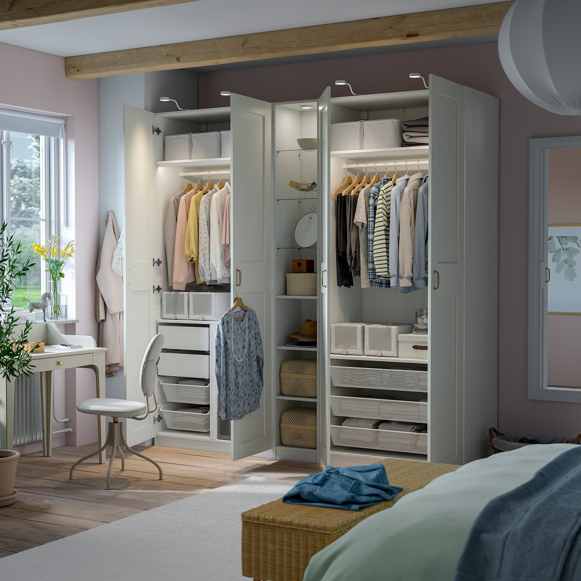 PAX/GRIMO, wardrobe combination, 235x60x236 cm, 896.072.98