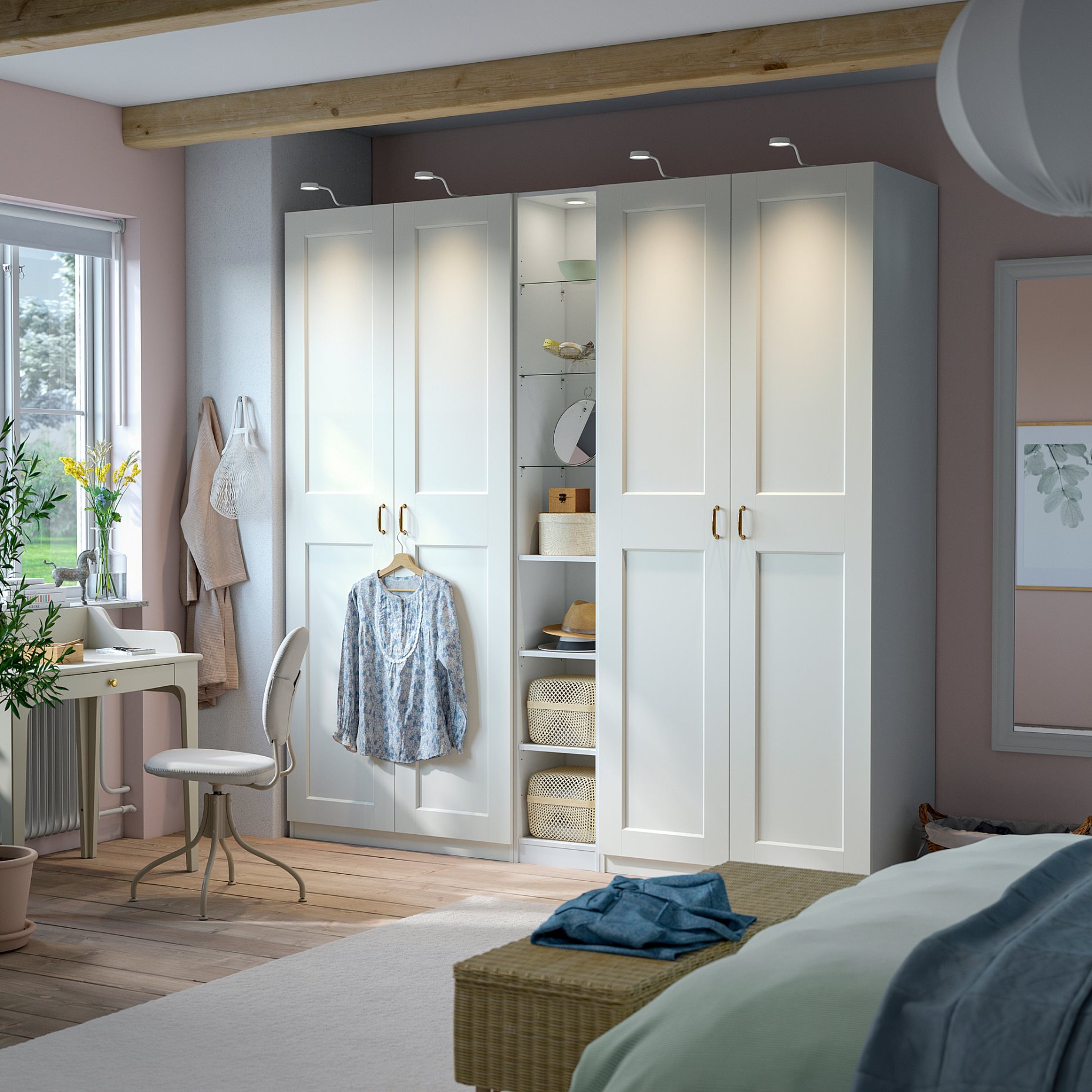 PAX/GRIMO, wardrobe combination, 235x60x236 cm, 896.072.98