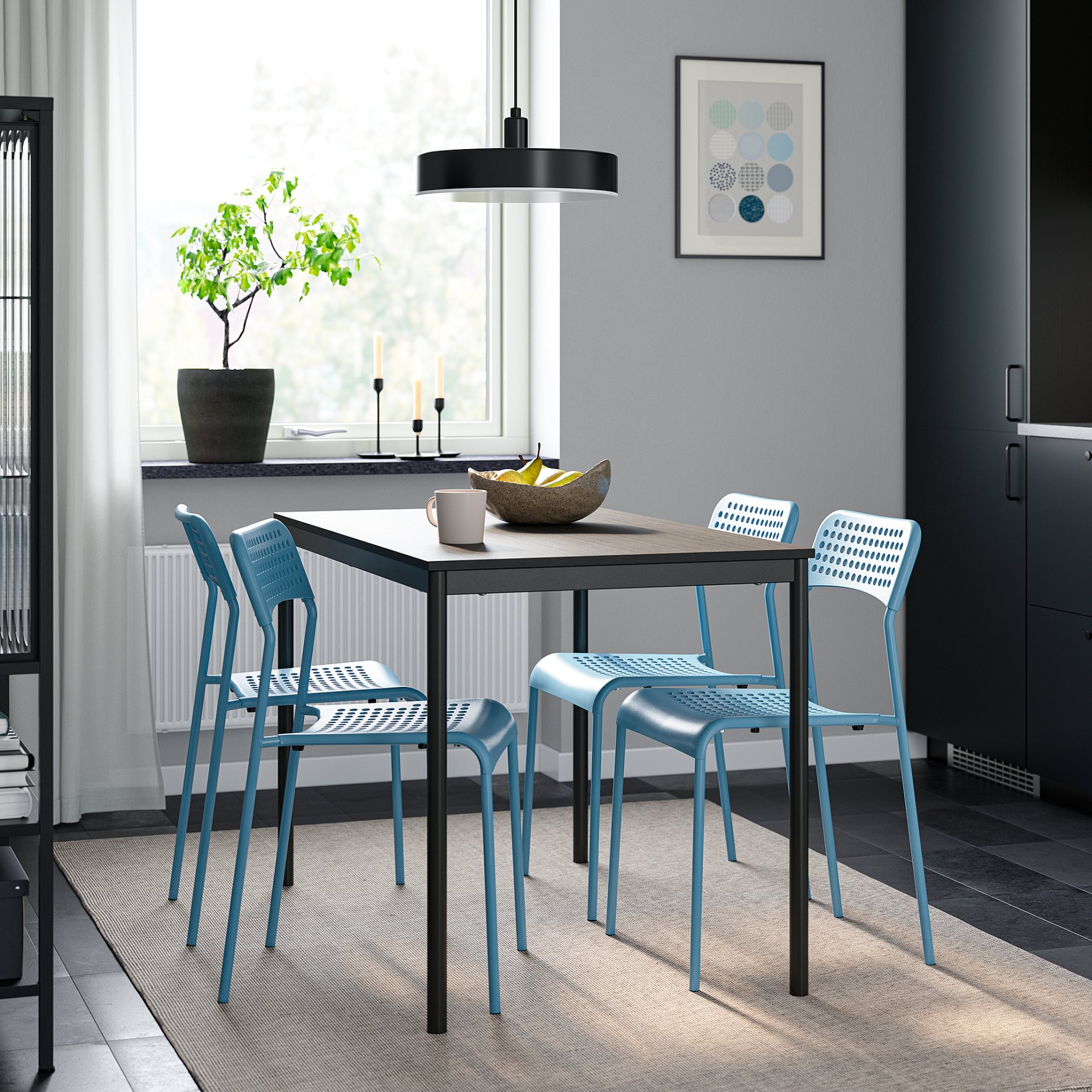 SANDSBERG, table and 4 chairs, 110x67 cm, 896.083.87