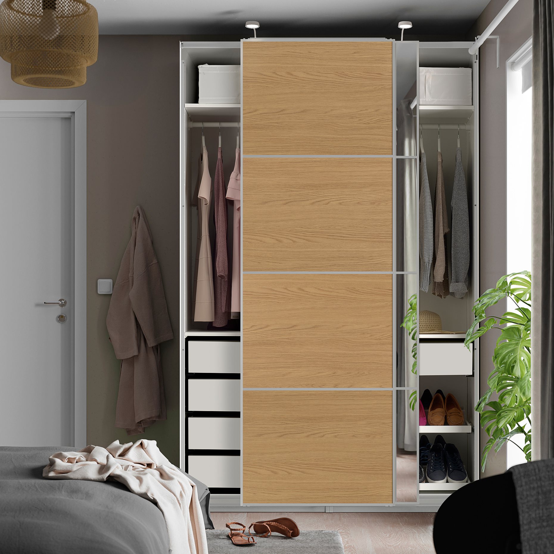 PAX, wardrobe with sliding doors, 150x66x236 cm, 896.088.58