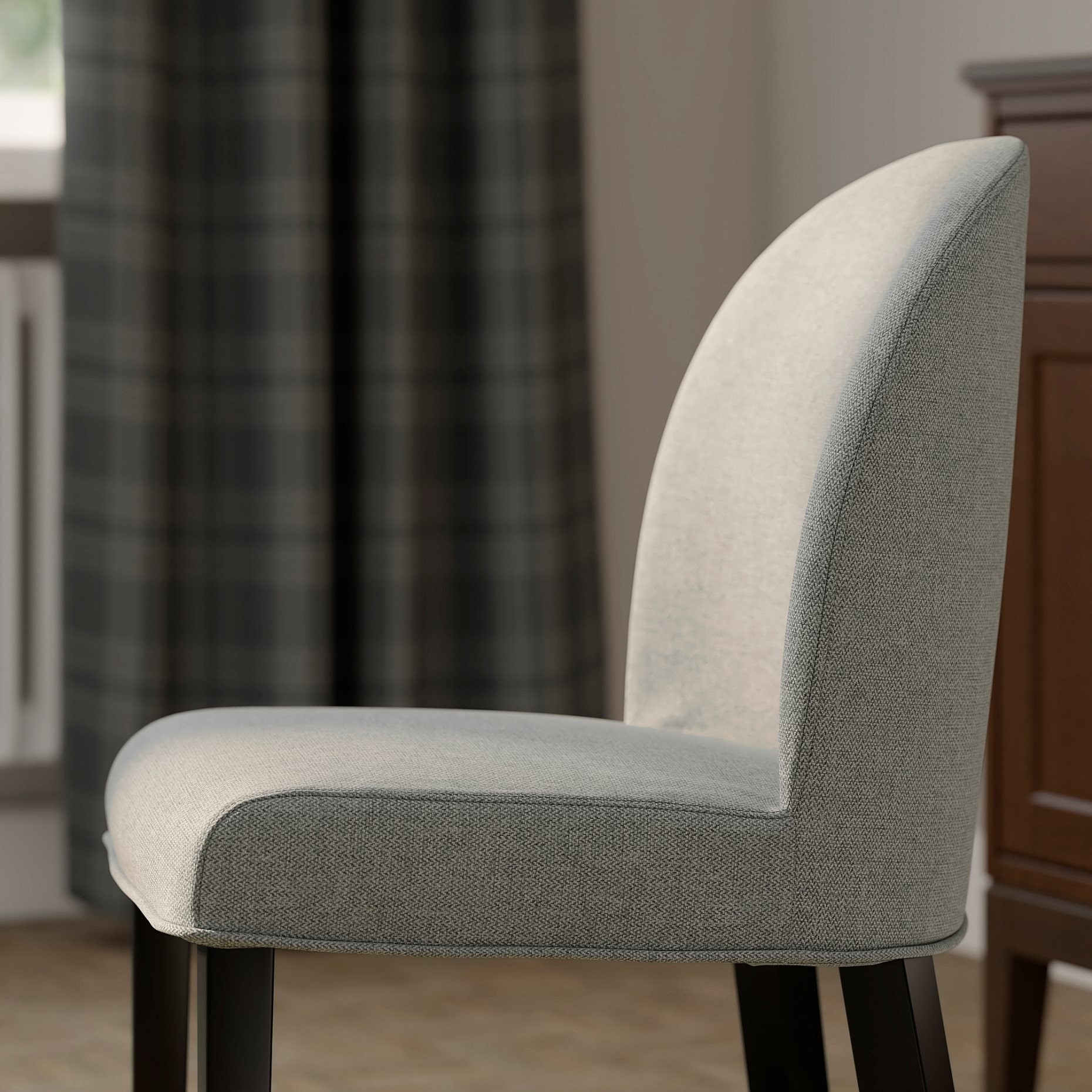 ROSENTORP, table and 4 chairs, 155/215x87 cm, 896.101.30